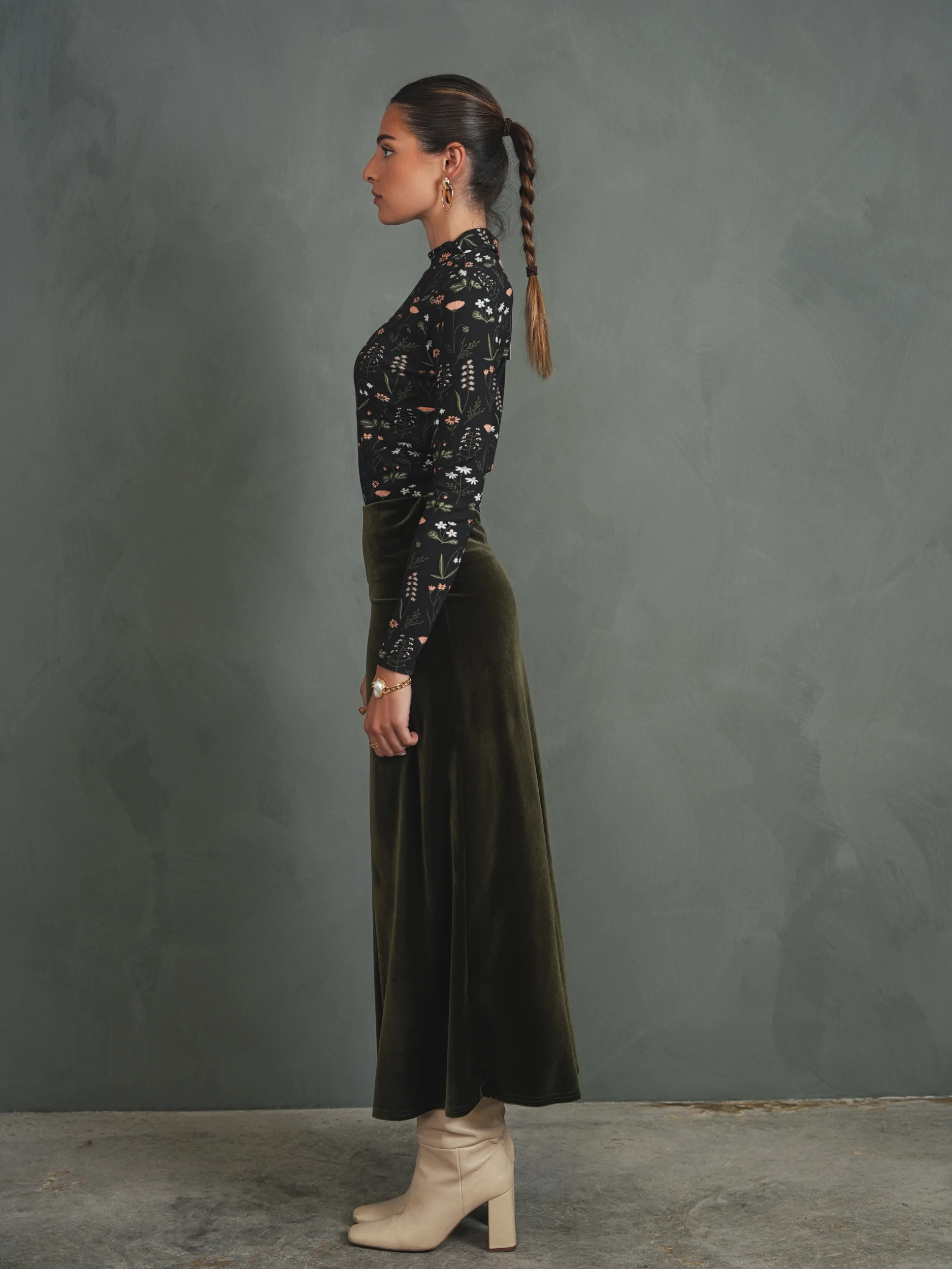 Print Rib Mock Neck - Image 12