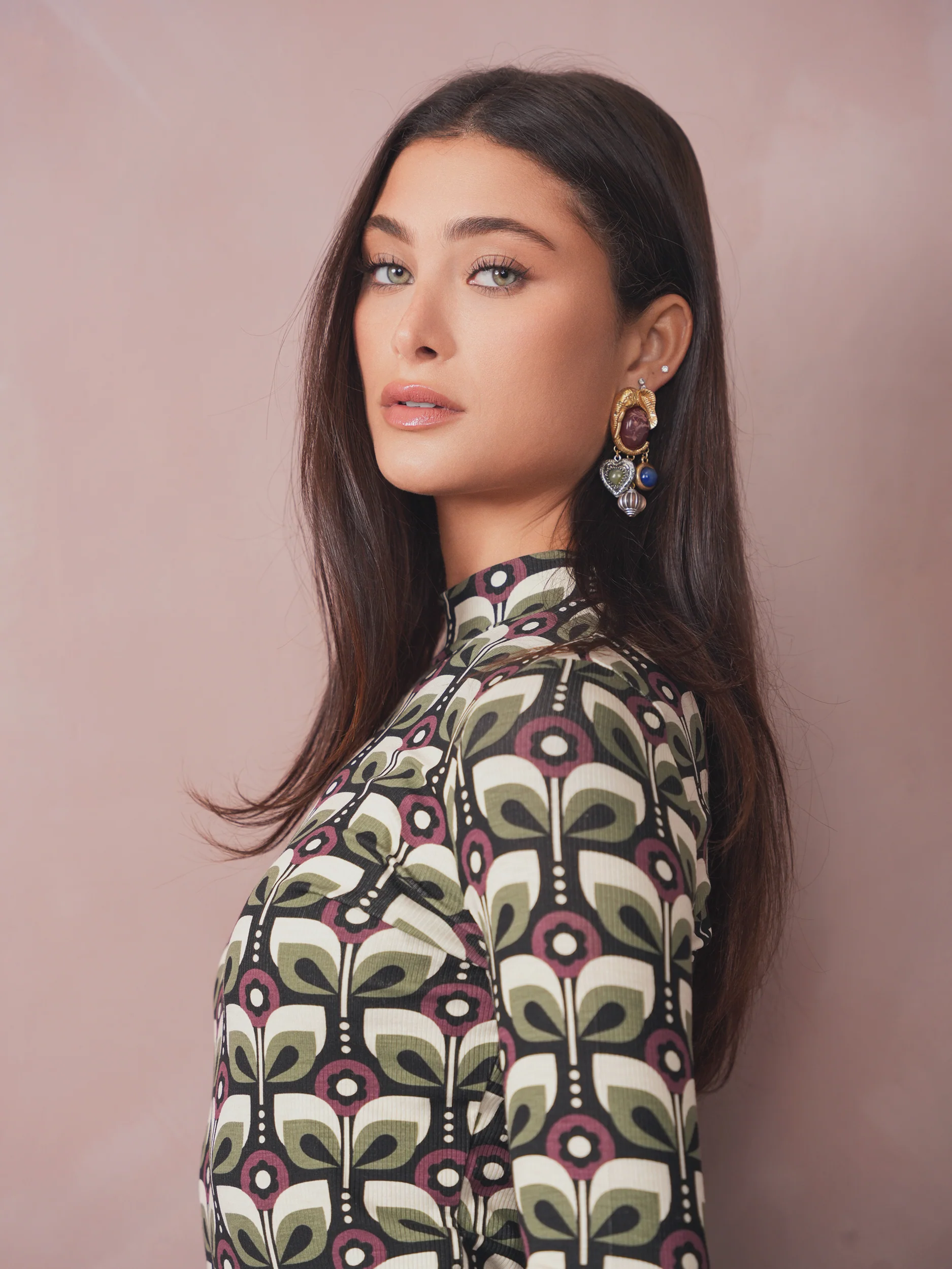 Print Rib Mock Neck - Image 13