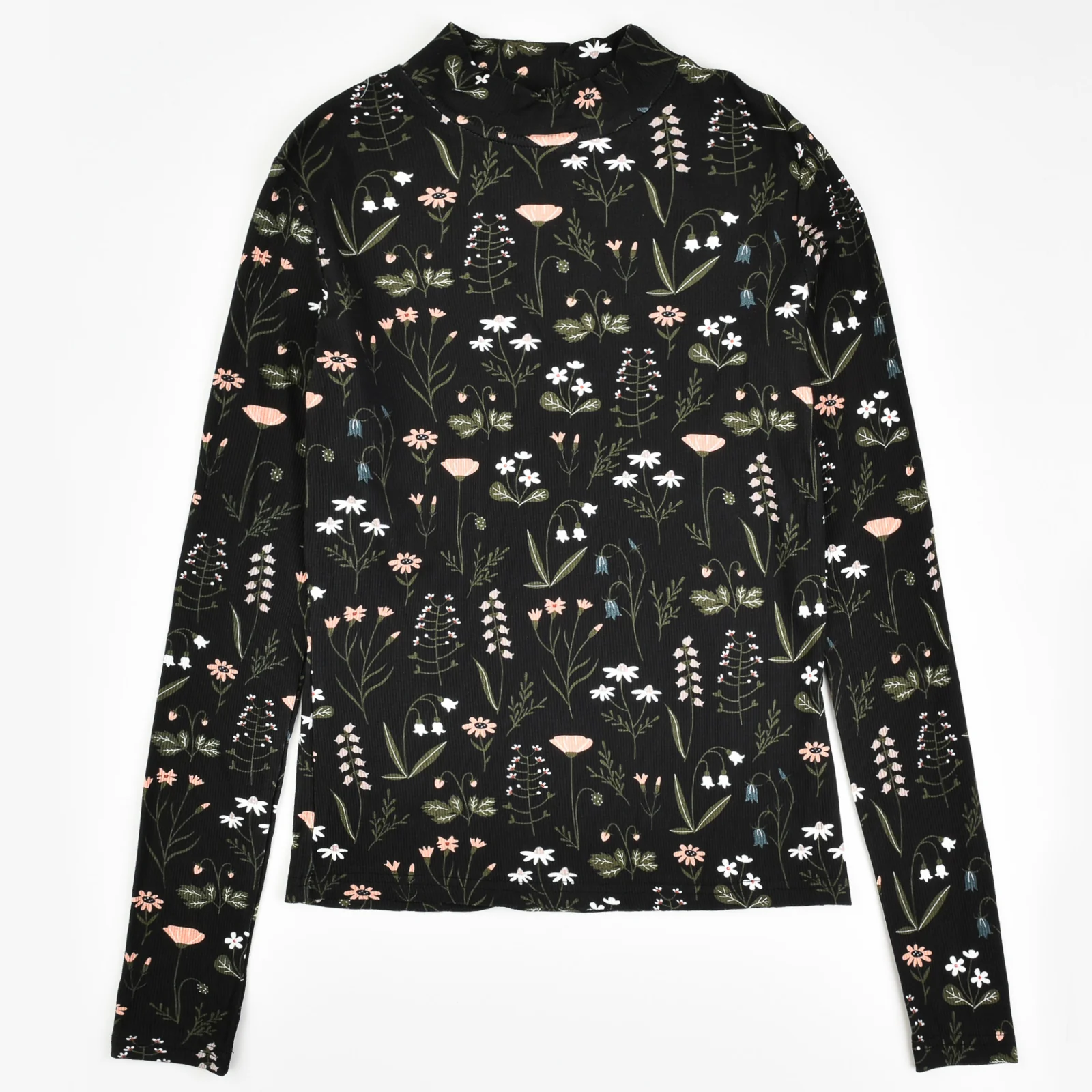 Print Rib Mock Neck - Image 15