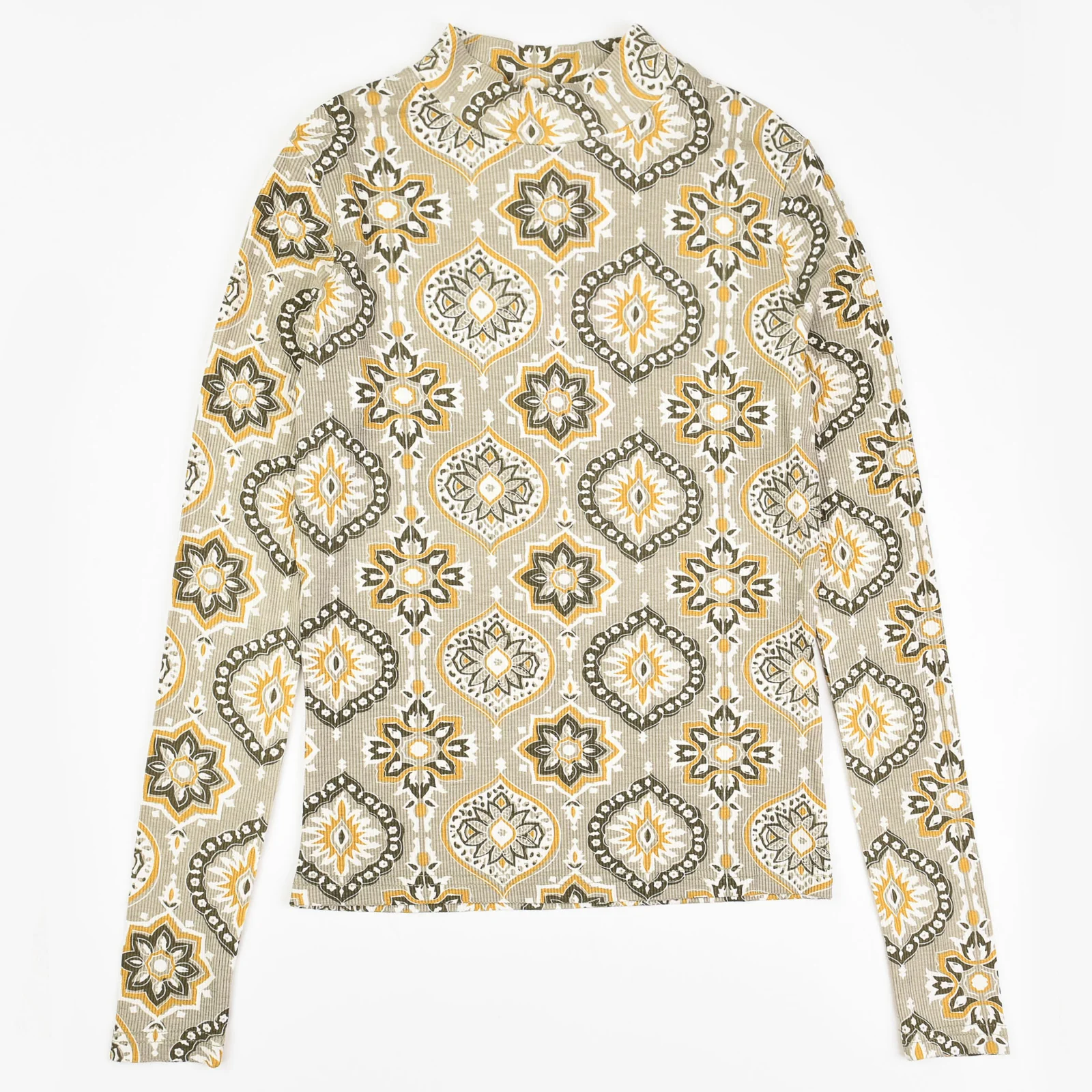 Print Rib Mock Neck - Image 17