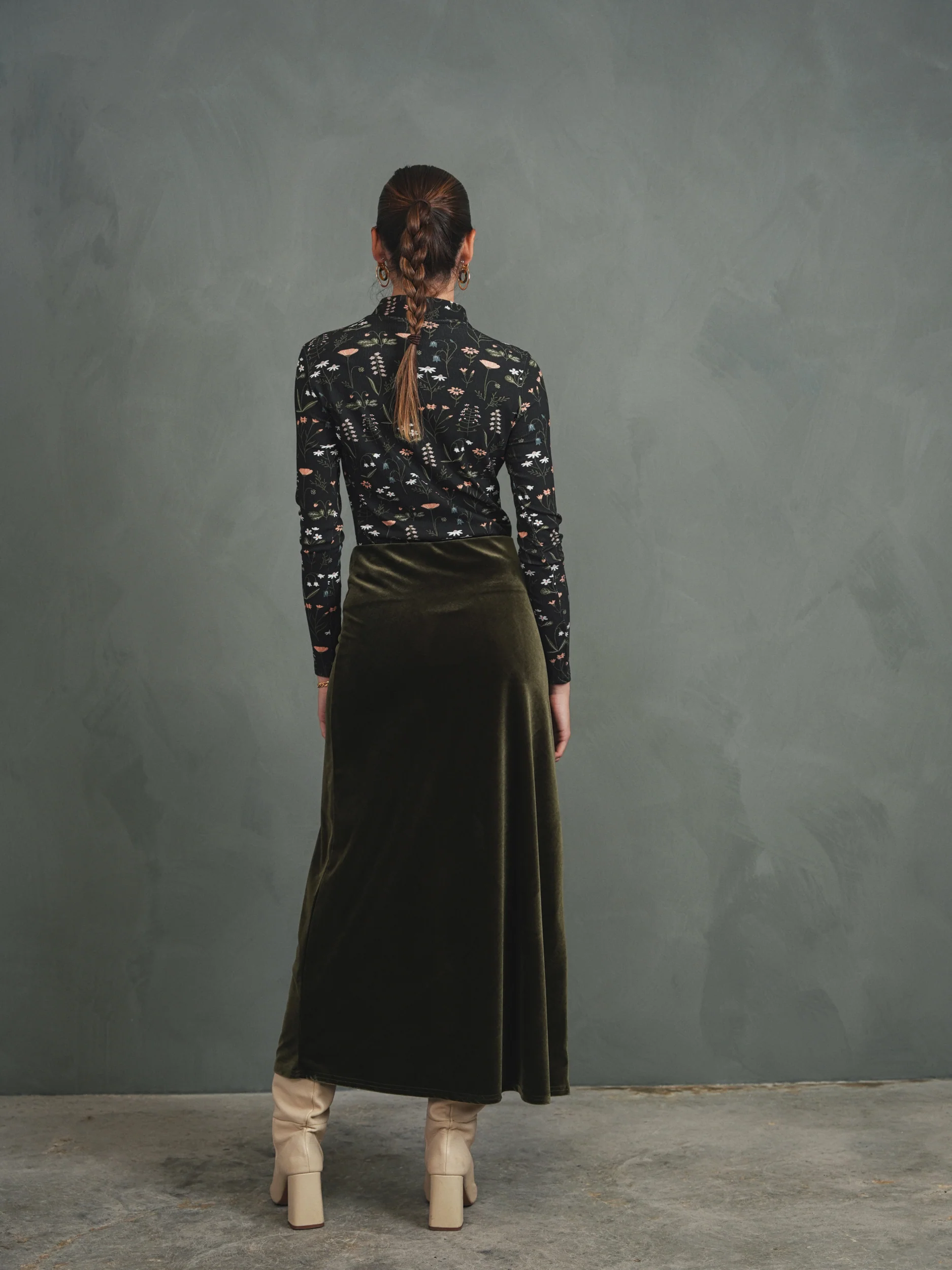 Print Rib Mock Neck - Image 6