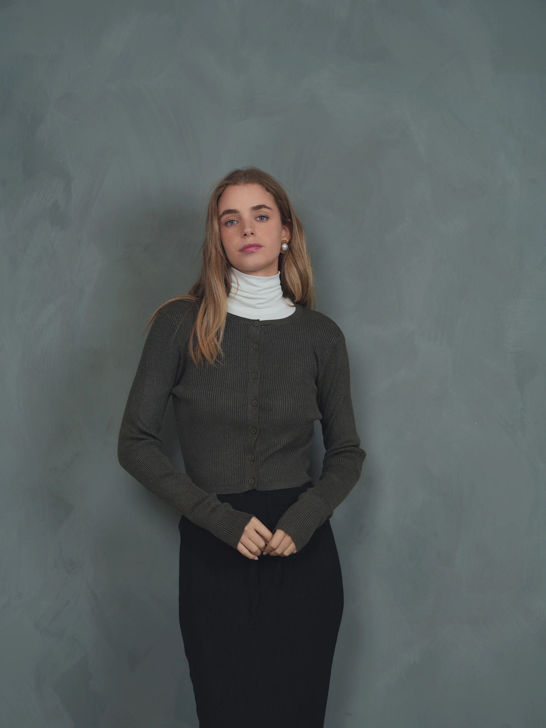 Knit Rib Cardigan - Image 4