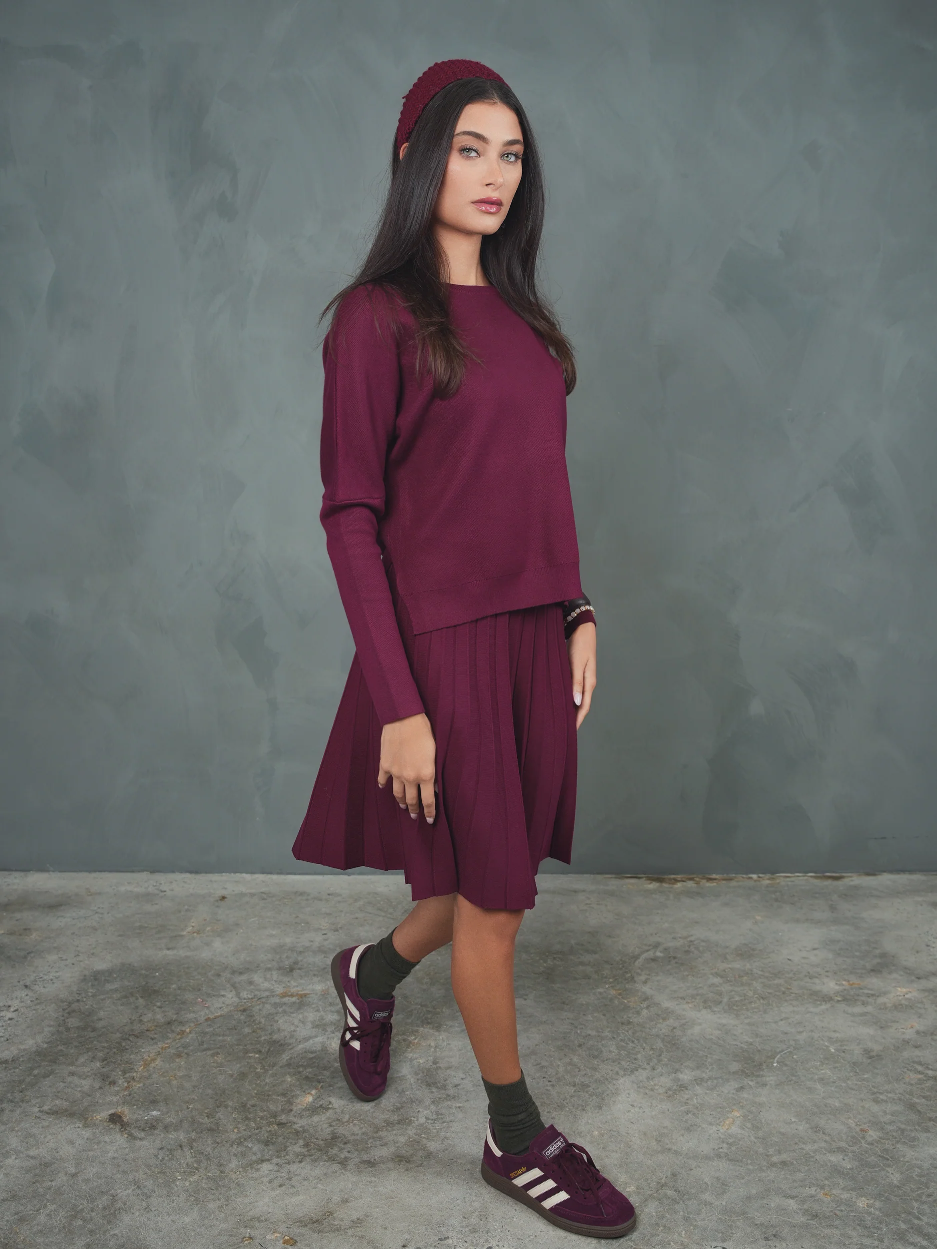 Knit Pleated Skirt - 23" - Image 7