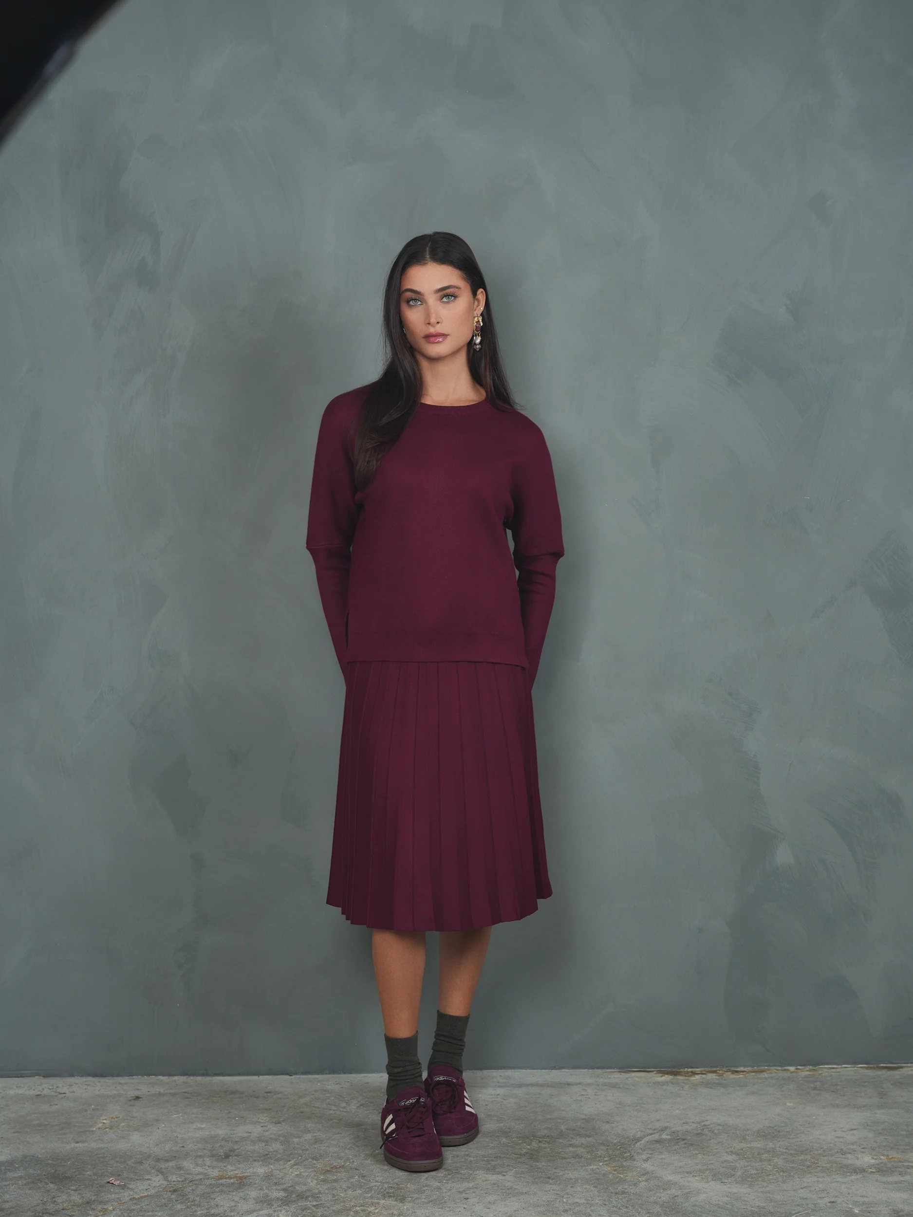 Knit Pleated Skirt - 26" - Image 3