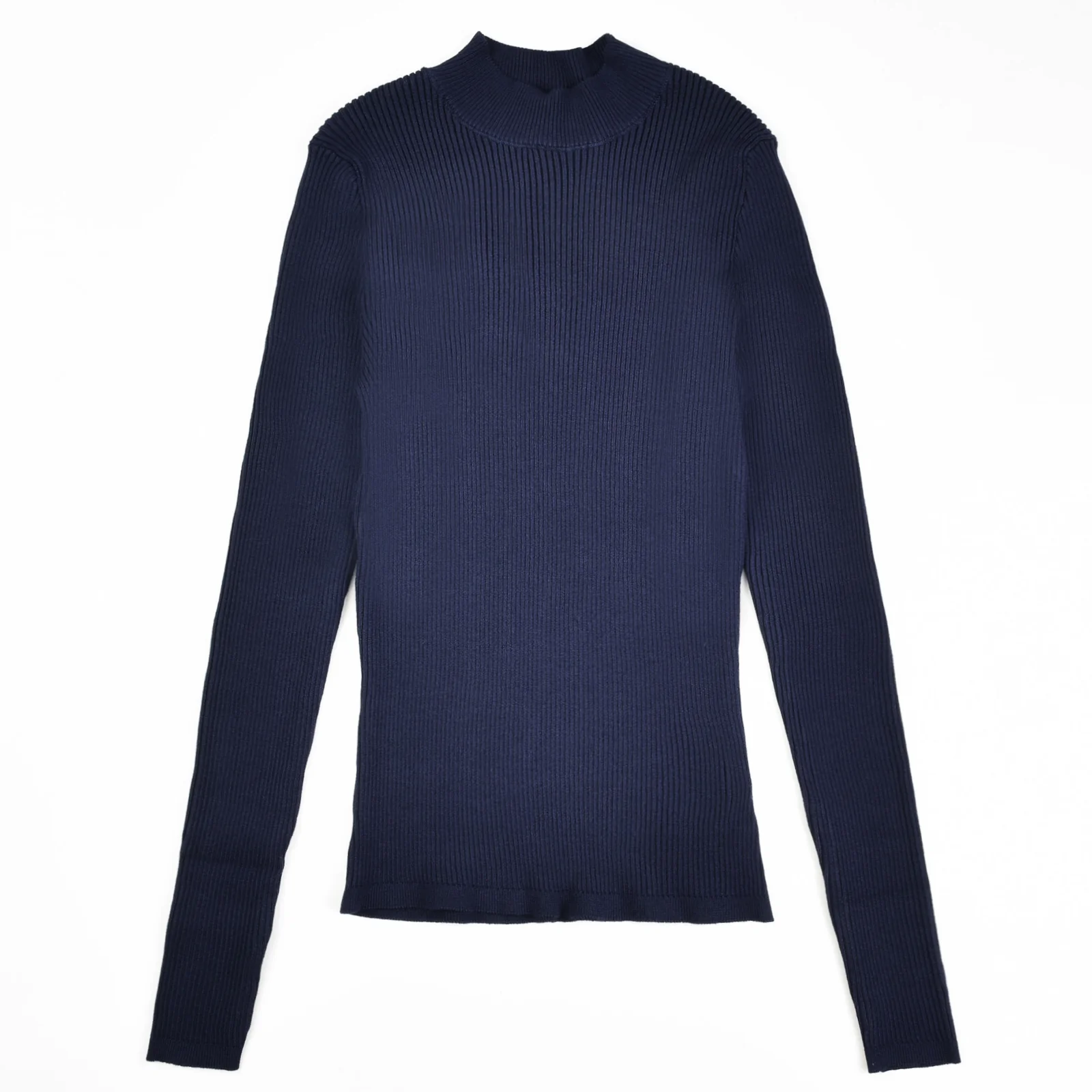 Knit Rib Mock Neck - Image 13