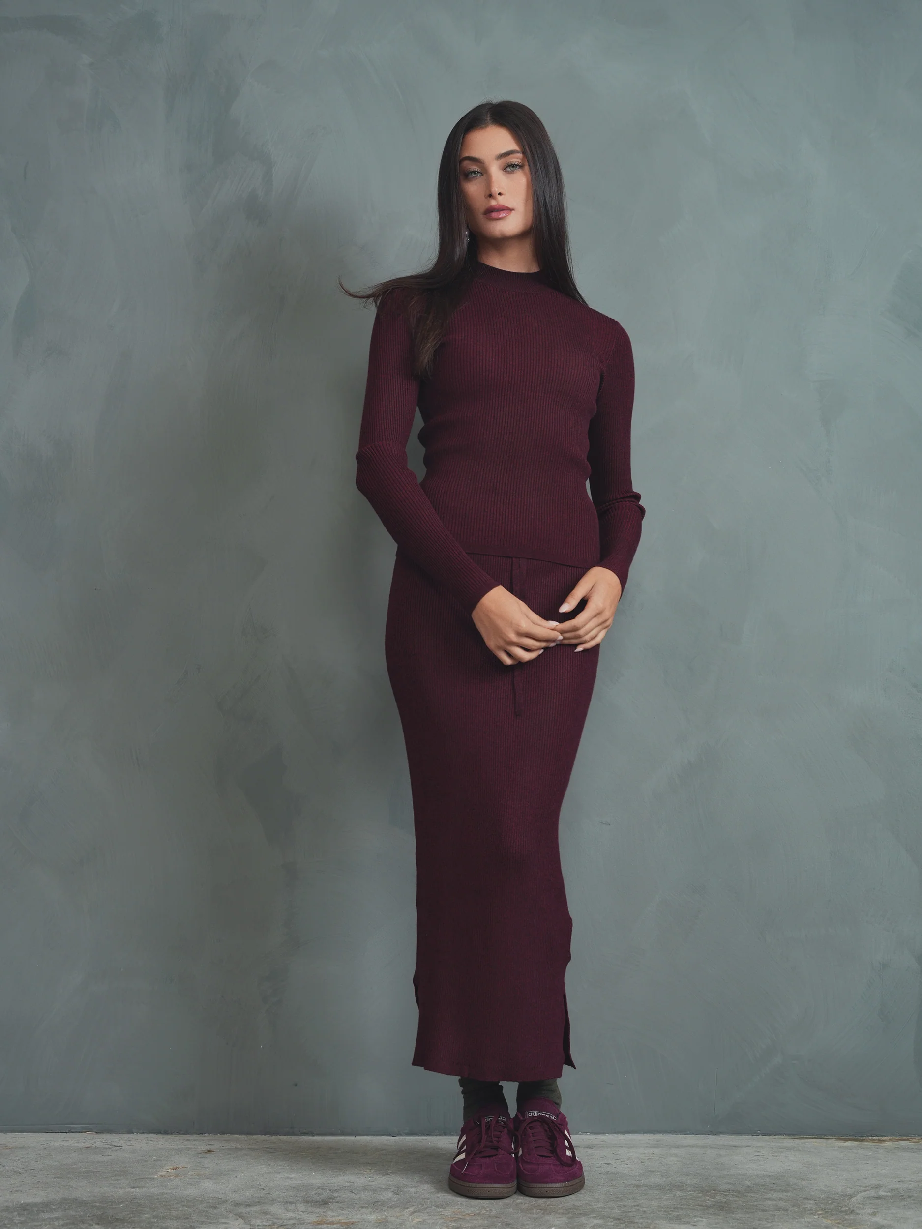 Knit Rib Mock Neck - Image 4