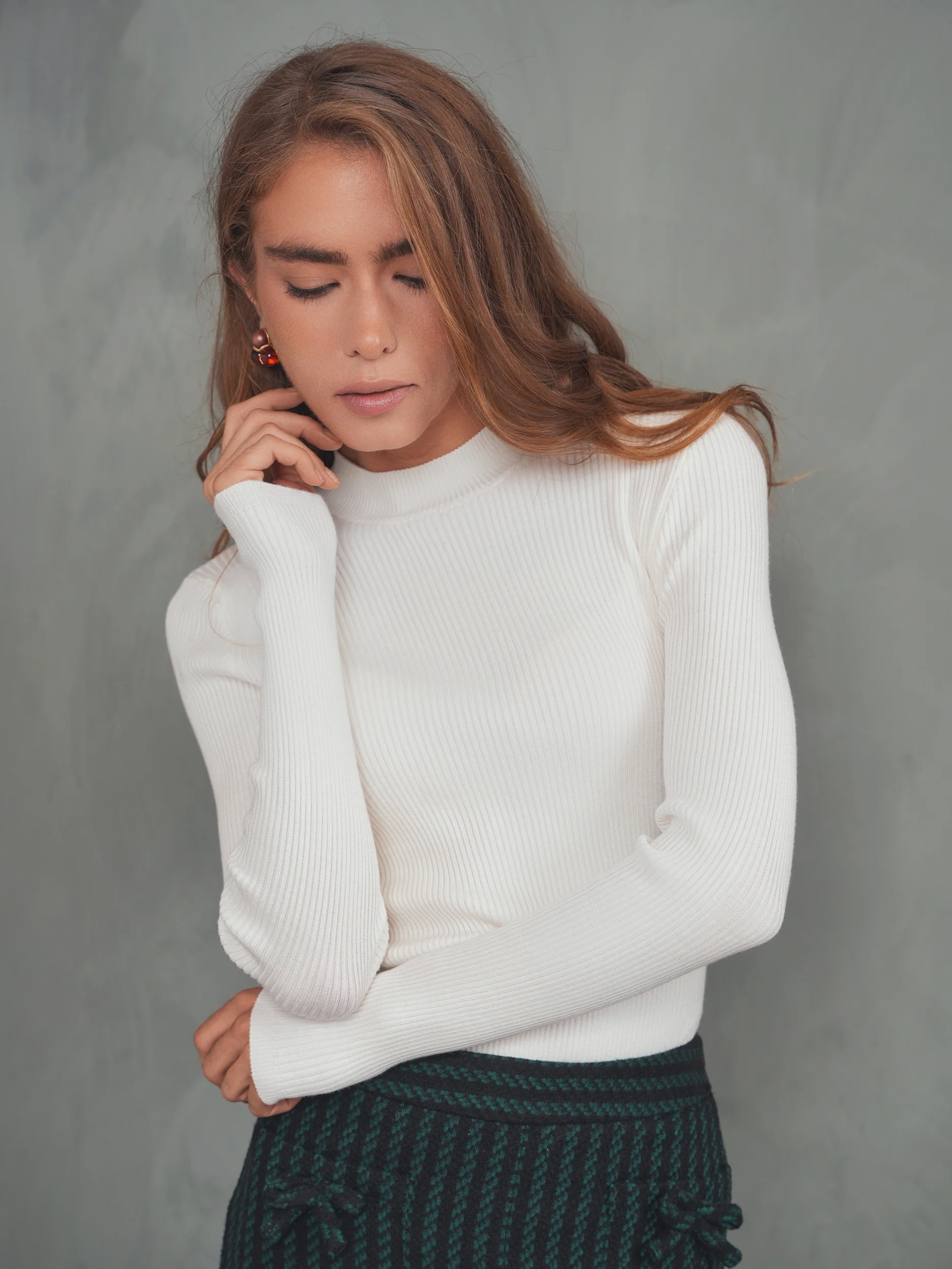 Knit Rib Mock Neck - Image 5