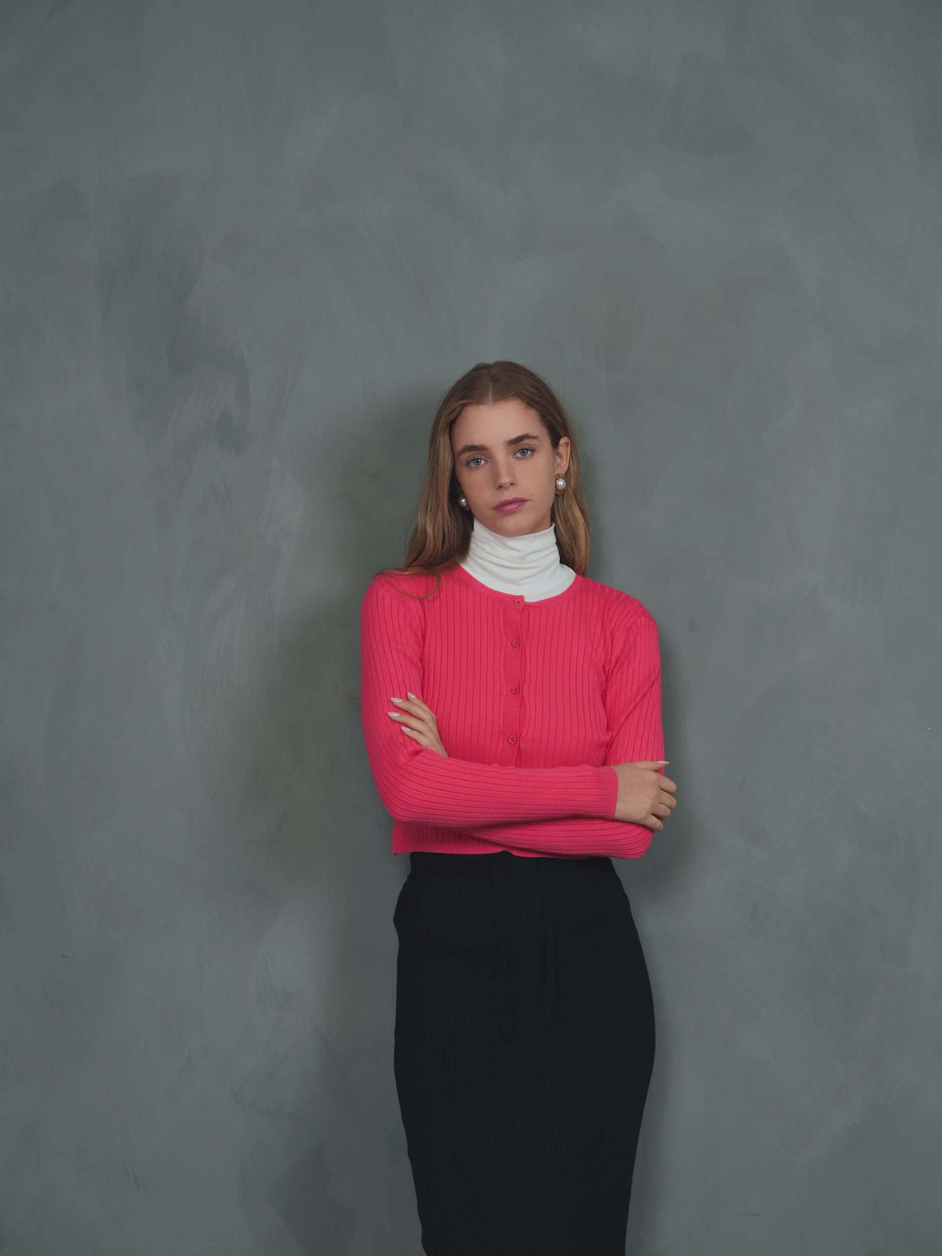 Wide Rib Knit Cardigan - Image 11