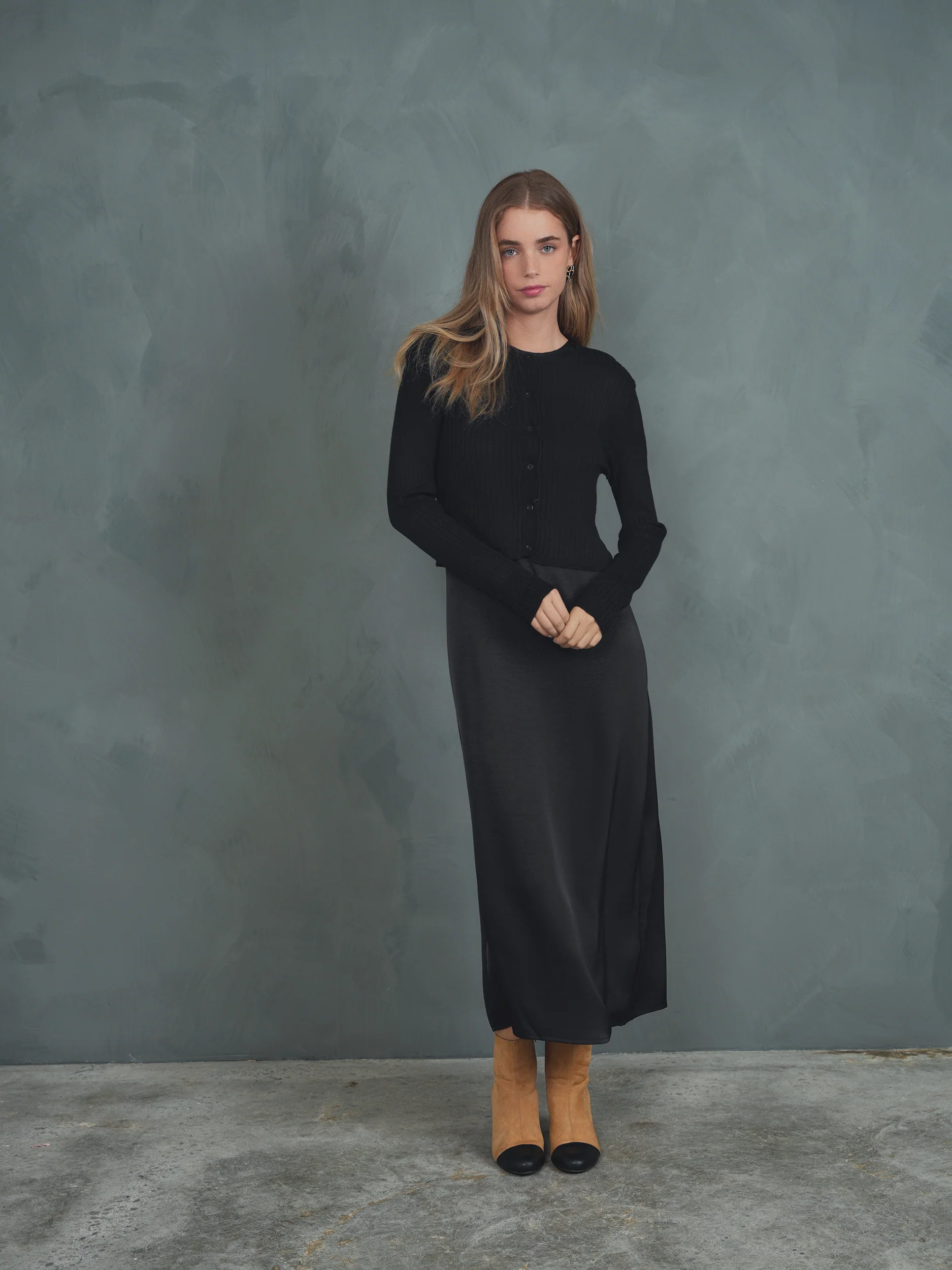 Wide Rib Knit Cardigan - Image 7