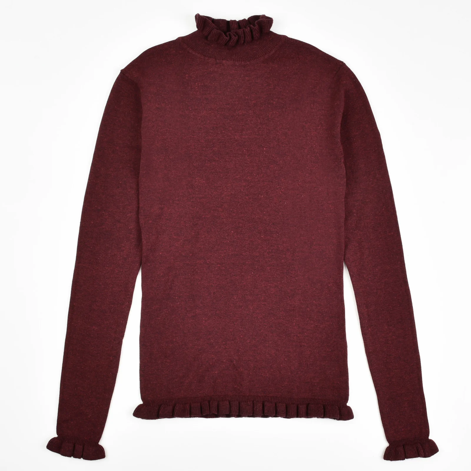Soft Ruffle Mock Neck Top - Image 11