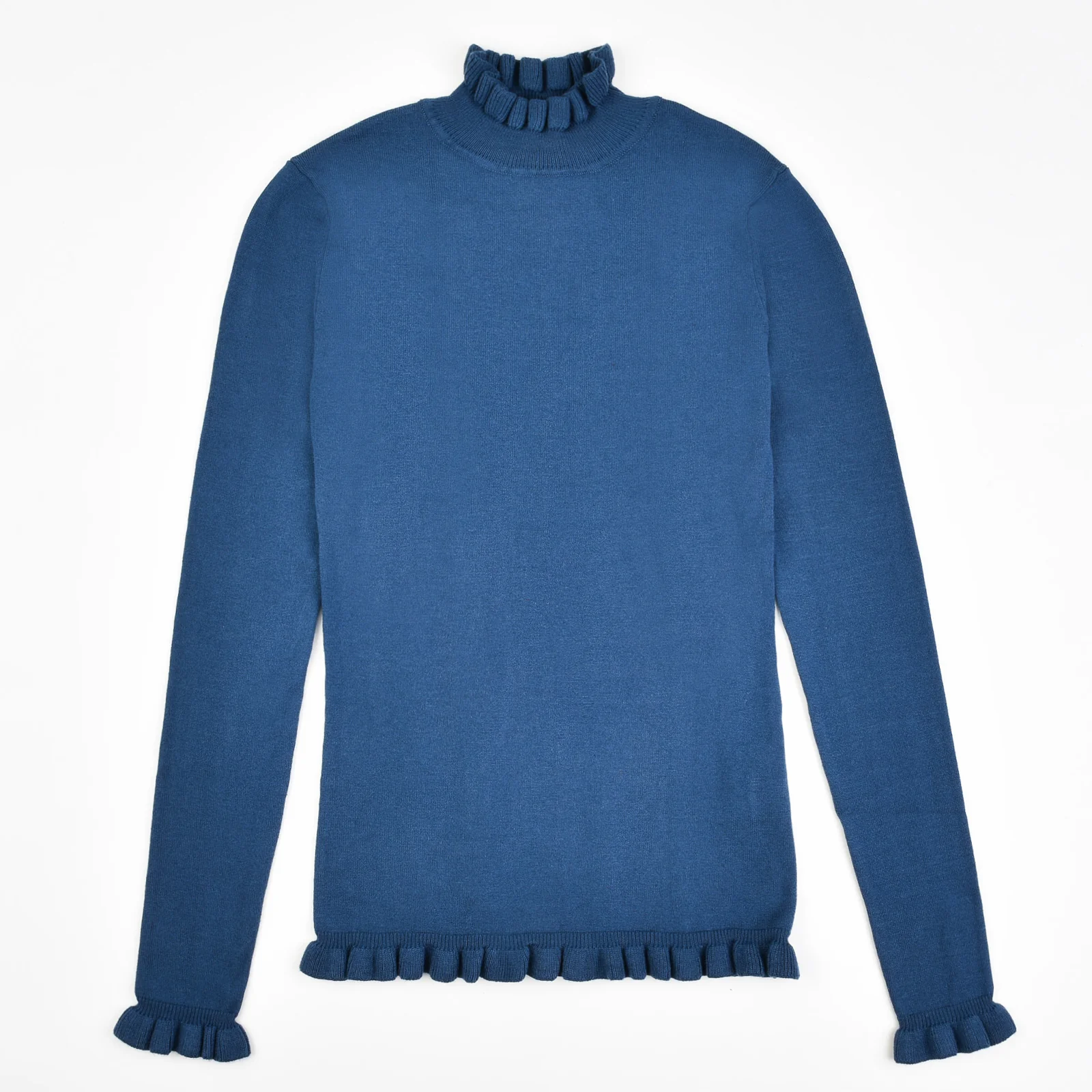 Soft Ruffle Mock Neck Top - Image 17