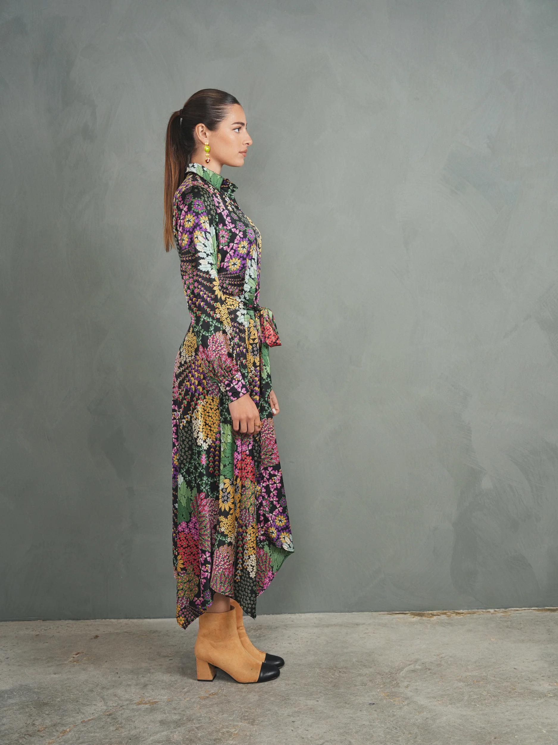 Asymmetrical Print Dress - Image 11