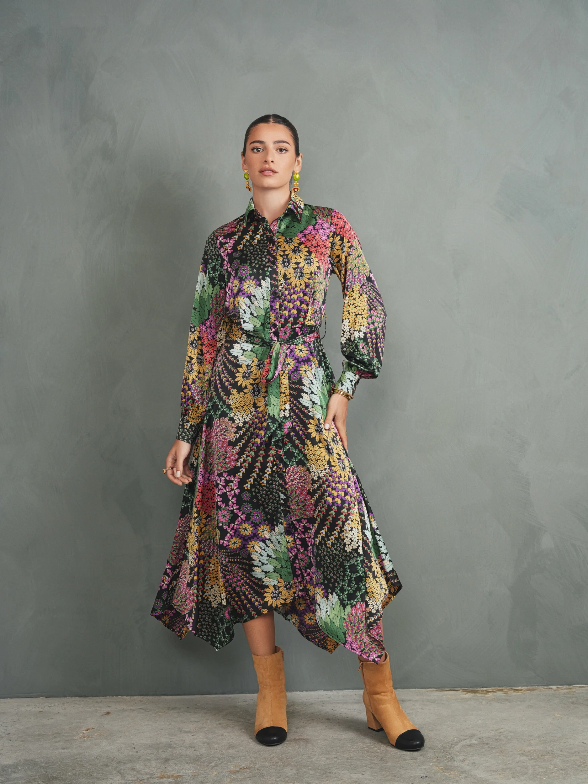 Asymmetrical Print Dress - Image 12