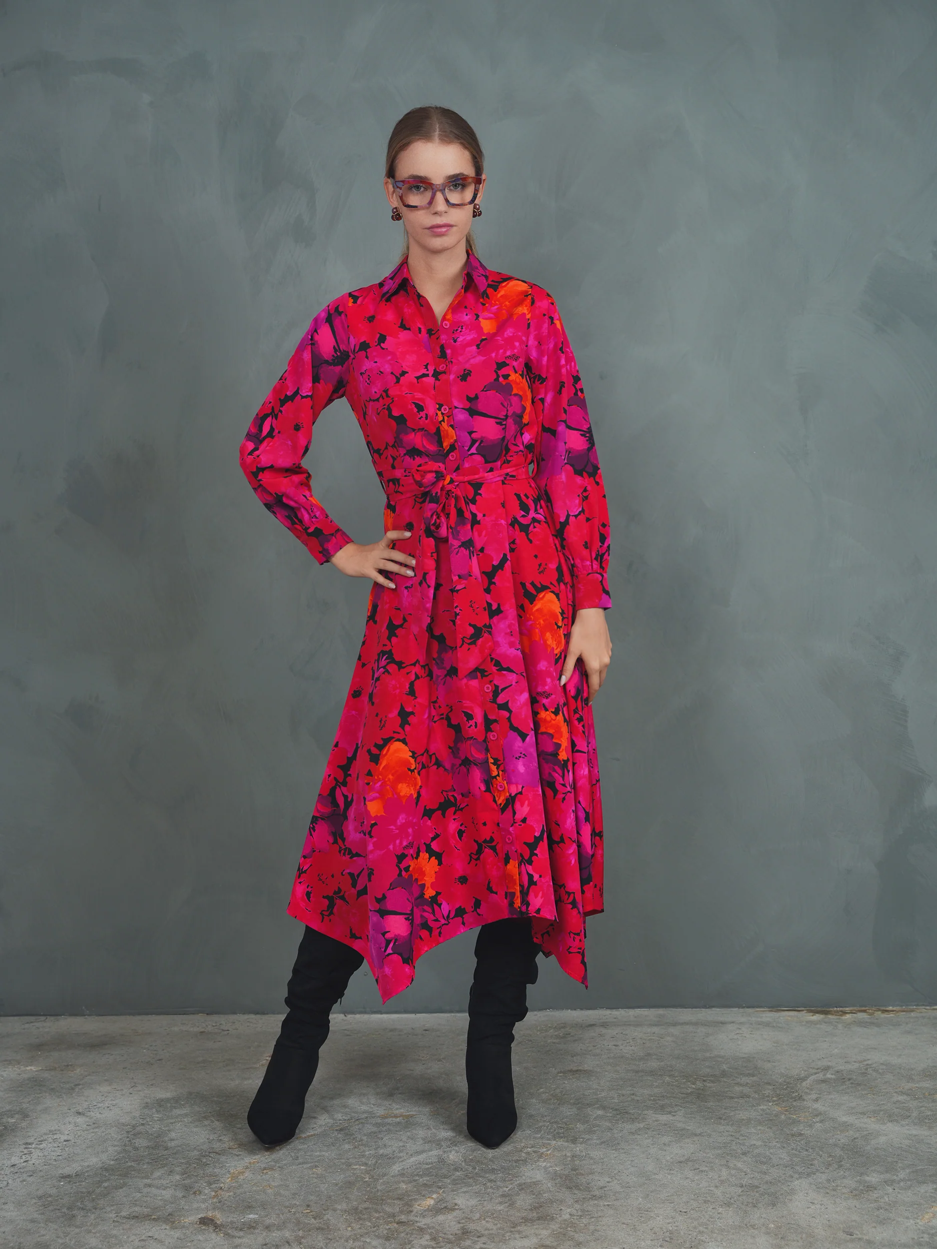 Asymmetrical Print Dress - Image 13