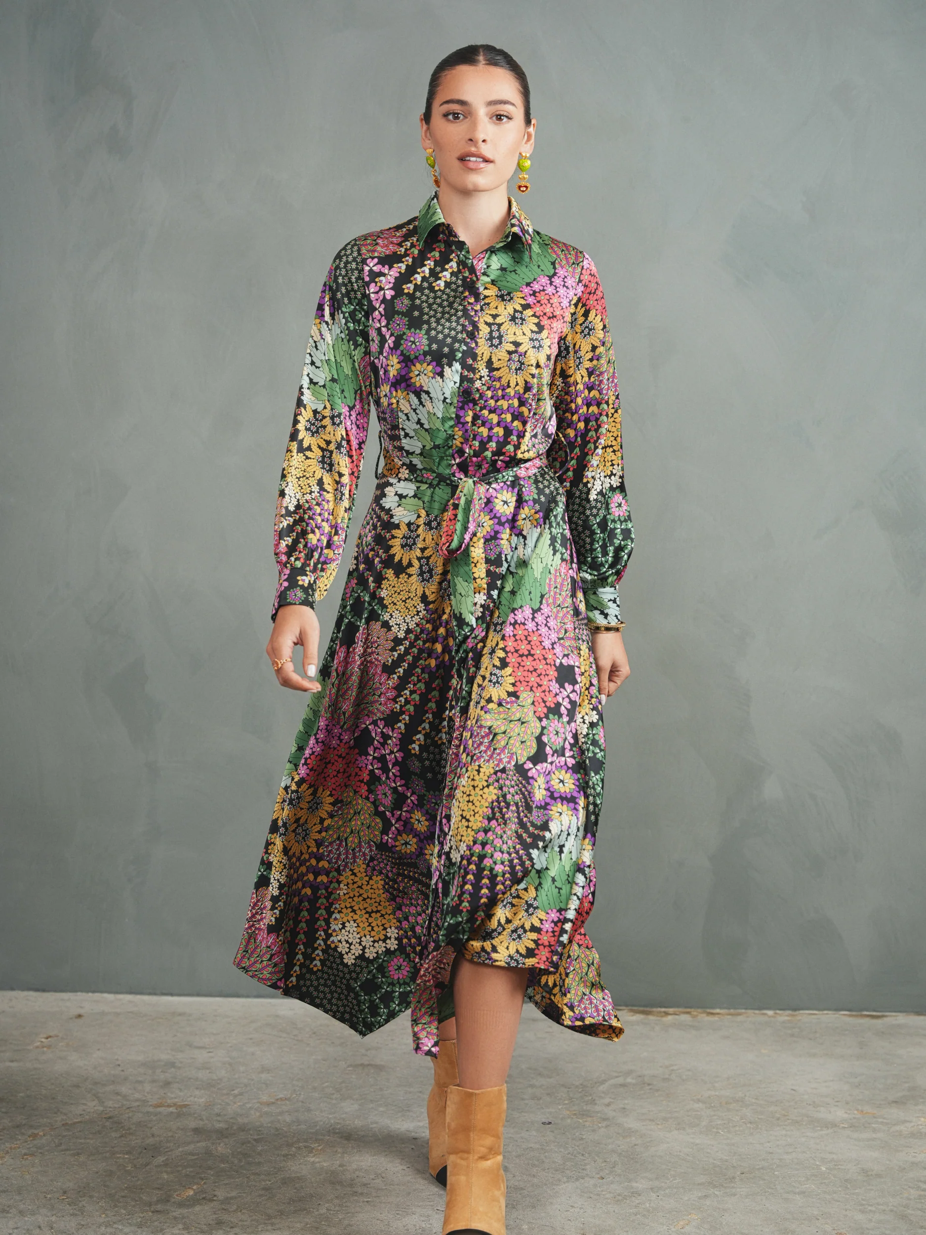 Asymmetrical Print Dress - Image 8