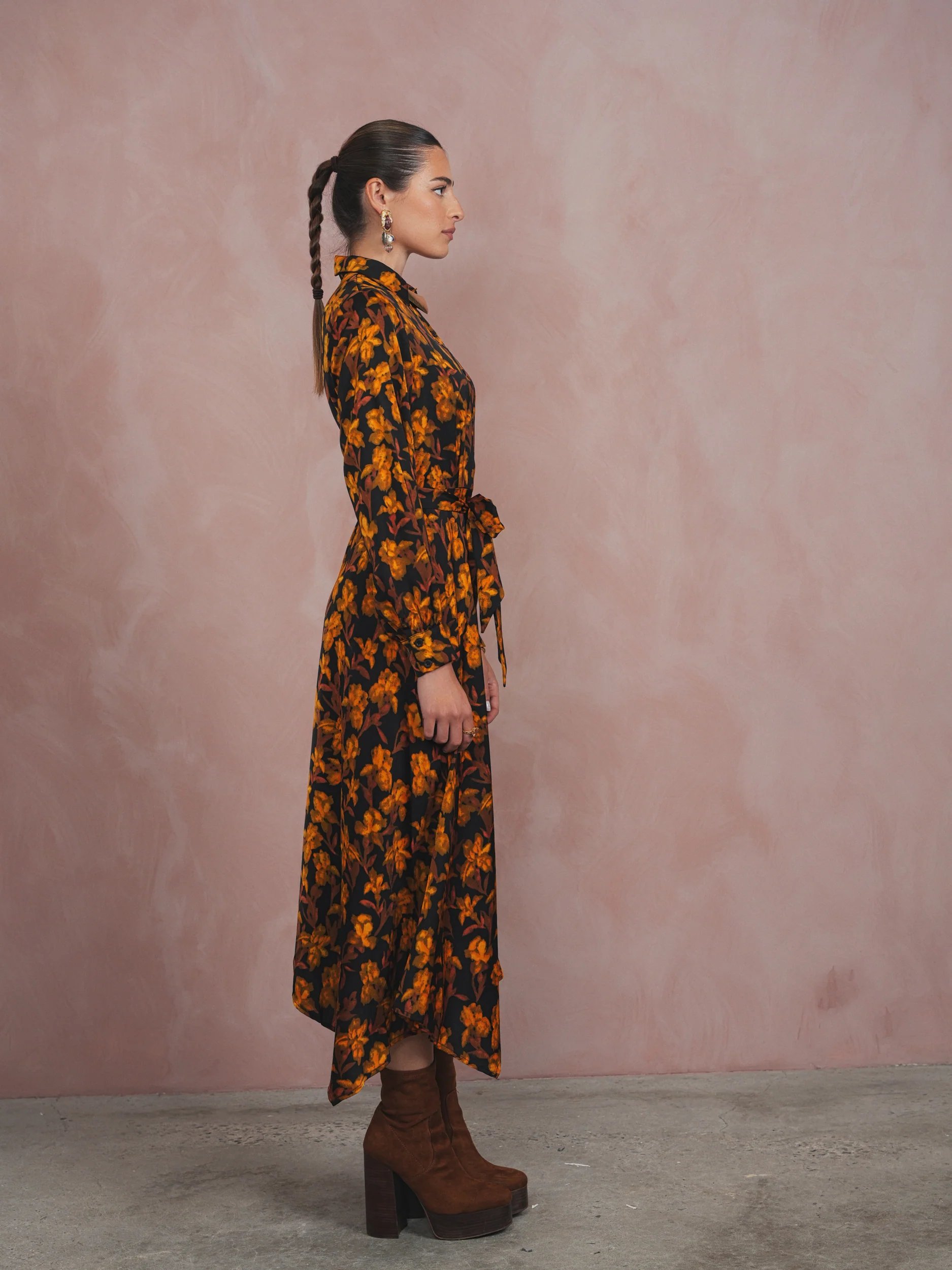 Asymmetrical Print Dress - Image 9