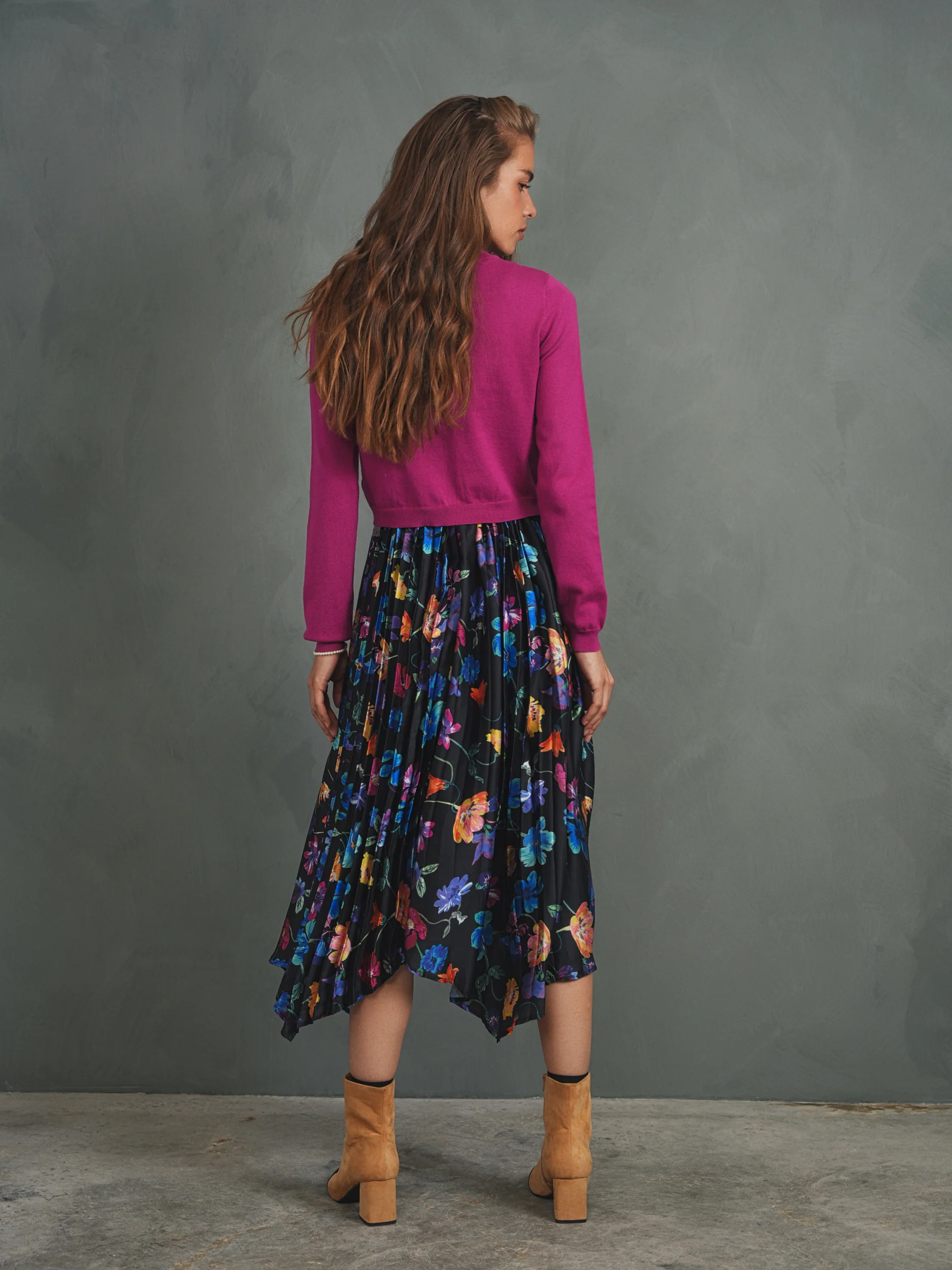 Pleated High-Low Sleeveless Dress - Image 18