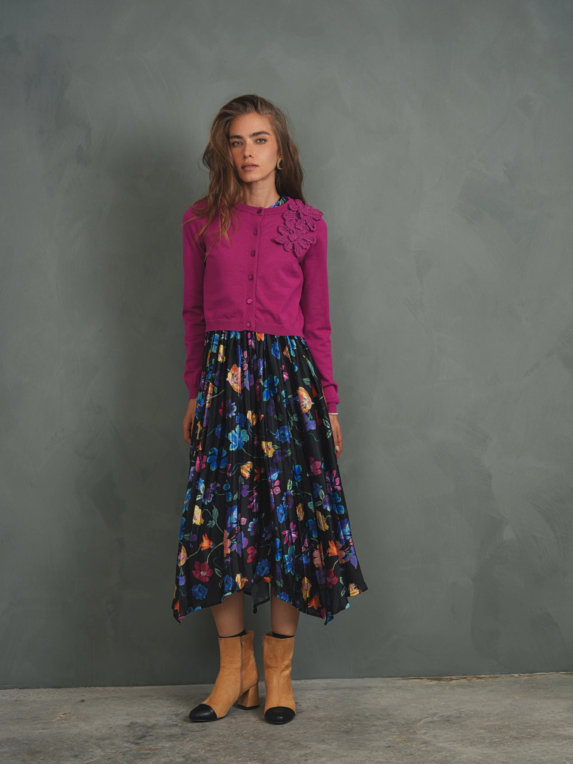 Pleated High-Low Sleeveless Dress - Image 2