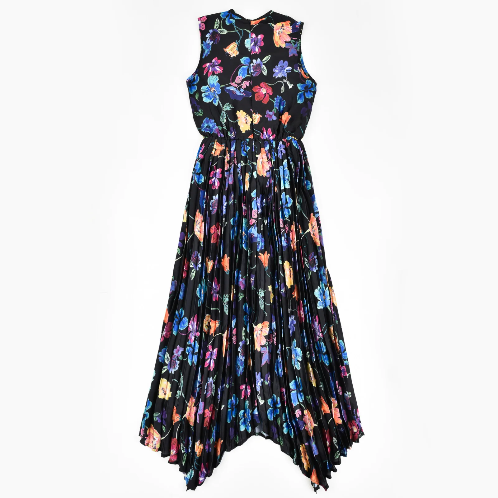 Pleated High-Low Sleeveless Dress - Image 20