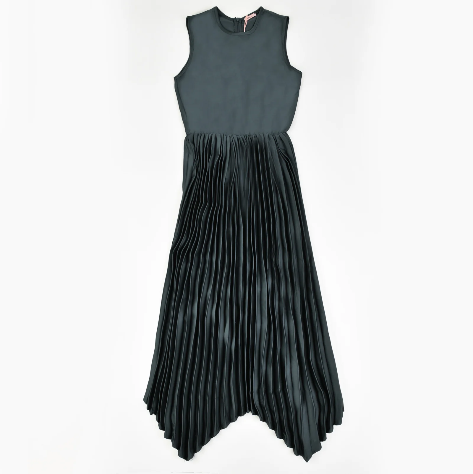 Pleated High-Low Sleeveless Dress - Image 21