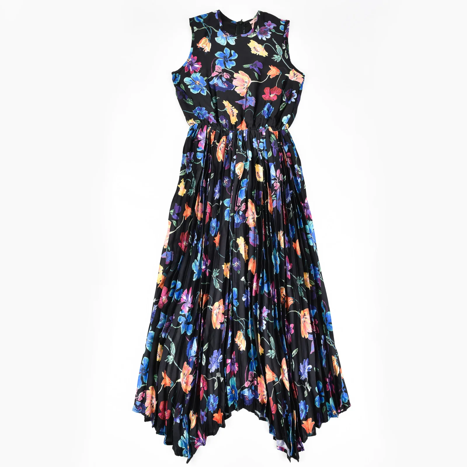 Pleated High-Low Sleeveless Dress - Image 22