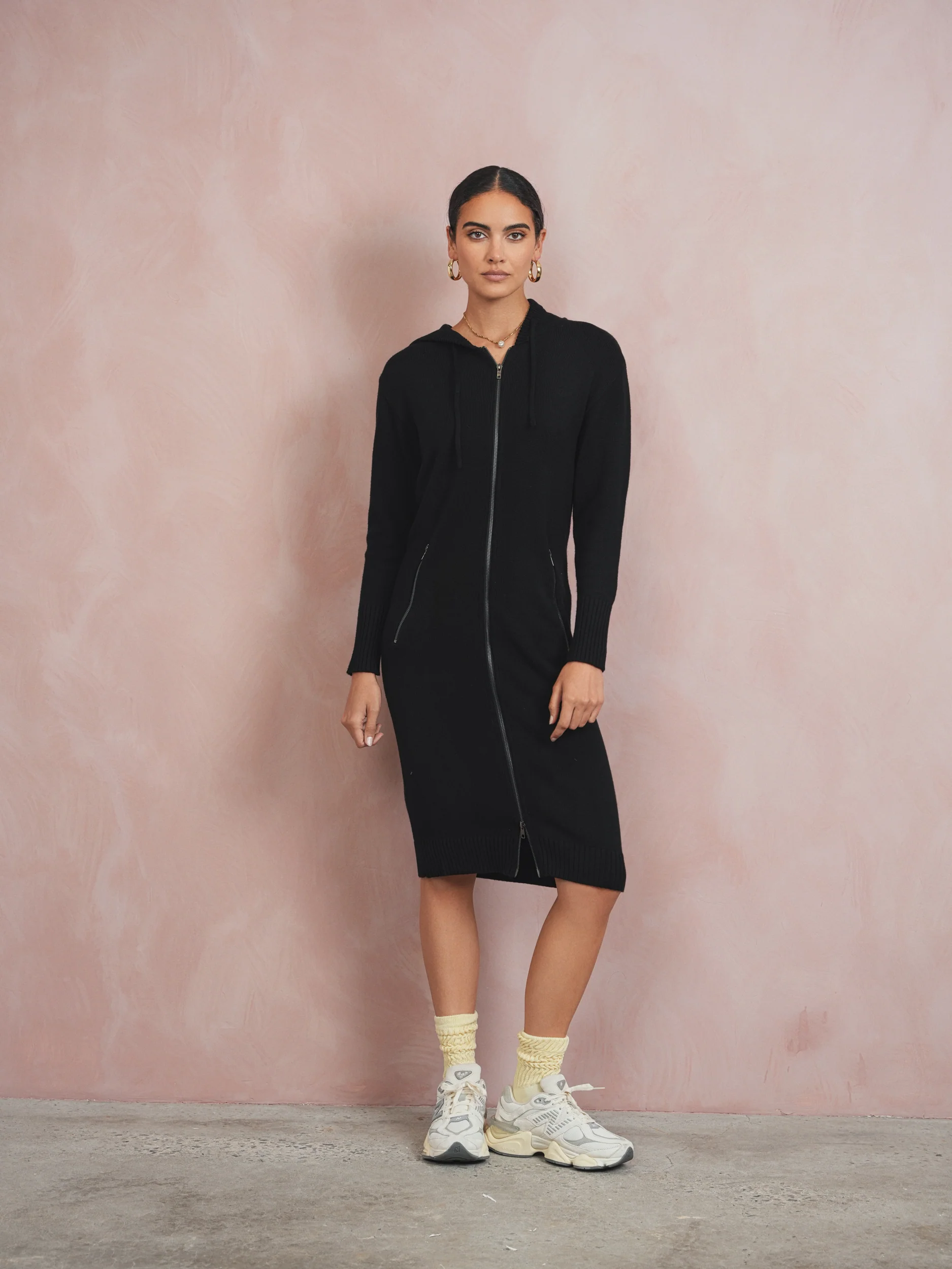 Knit Hoodie Dress - Image 2