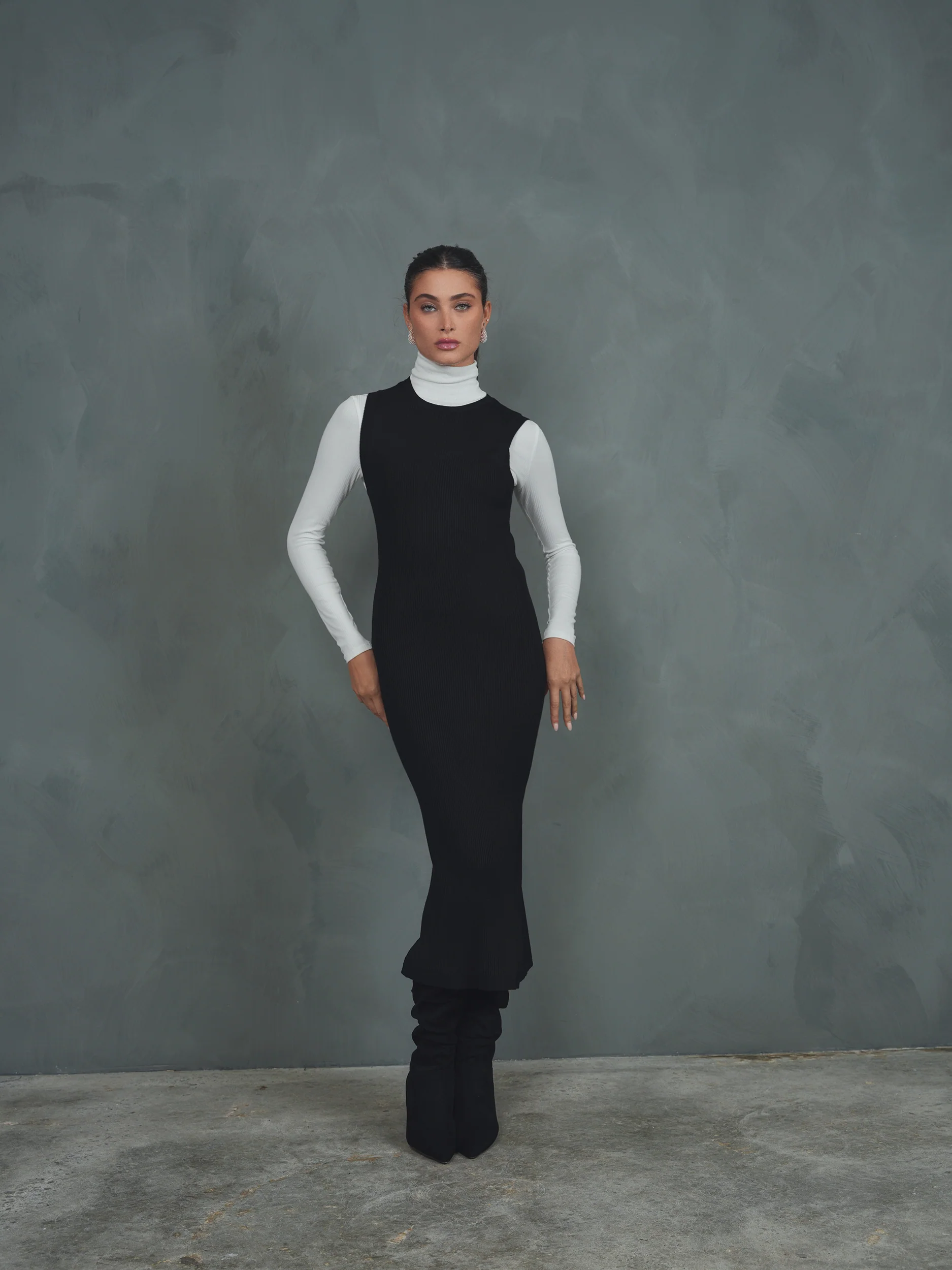 Knit Rib Sleeveless Dress