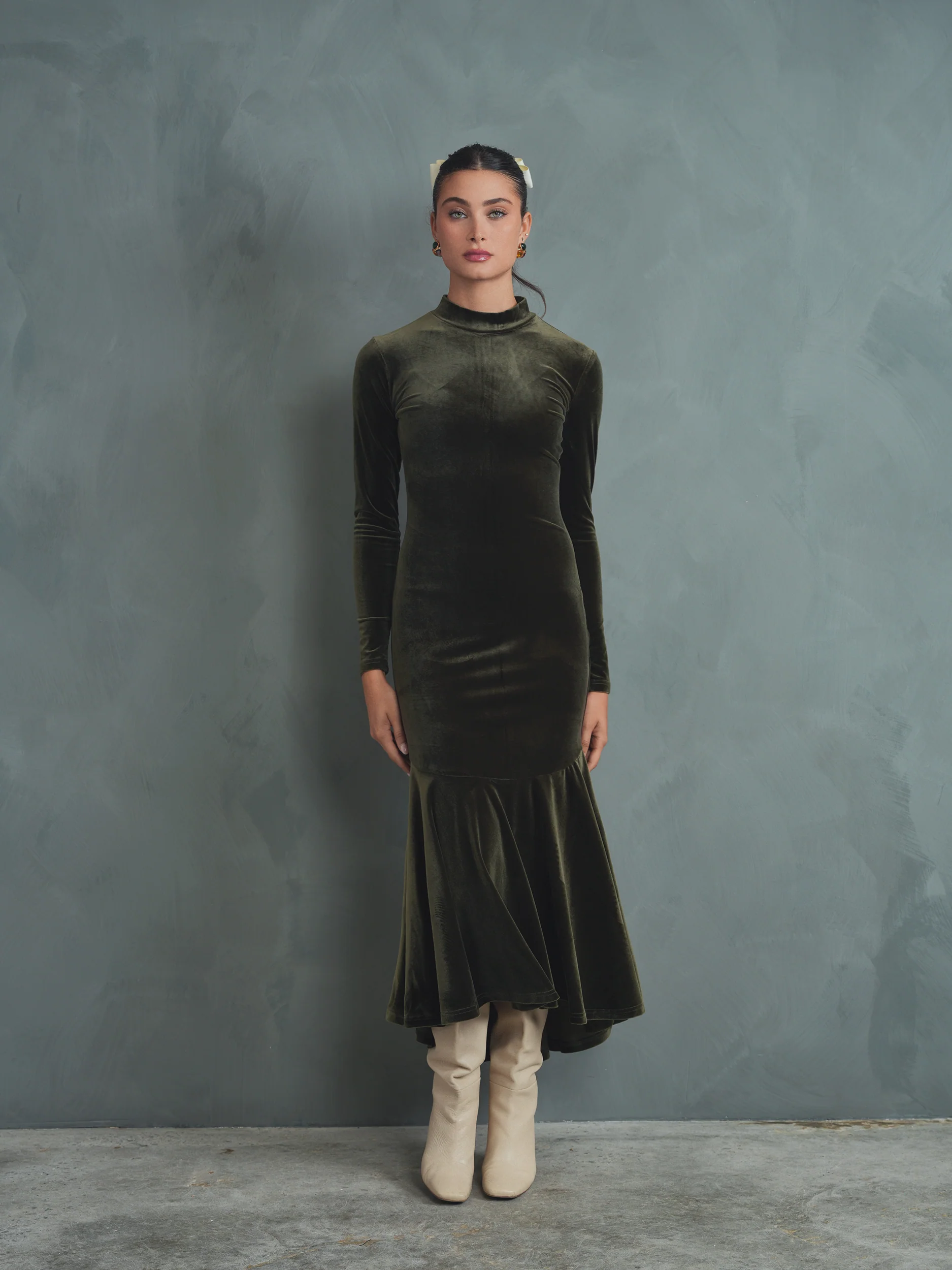 The Versailles Velour High-Low Dress - Image 11
