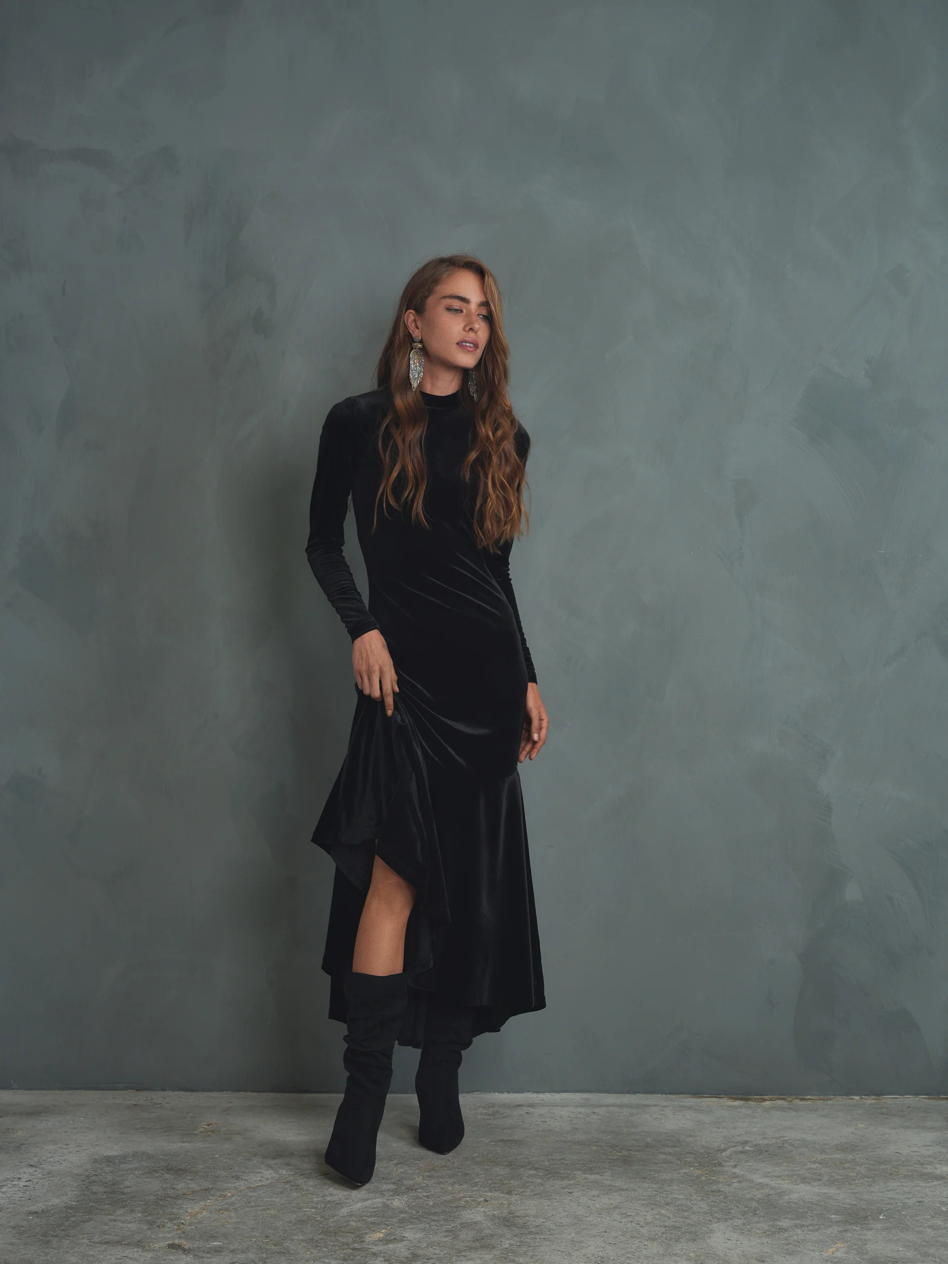 The Versailles Velour High-Low Dress - Image 15
