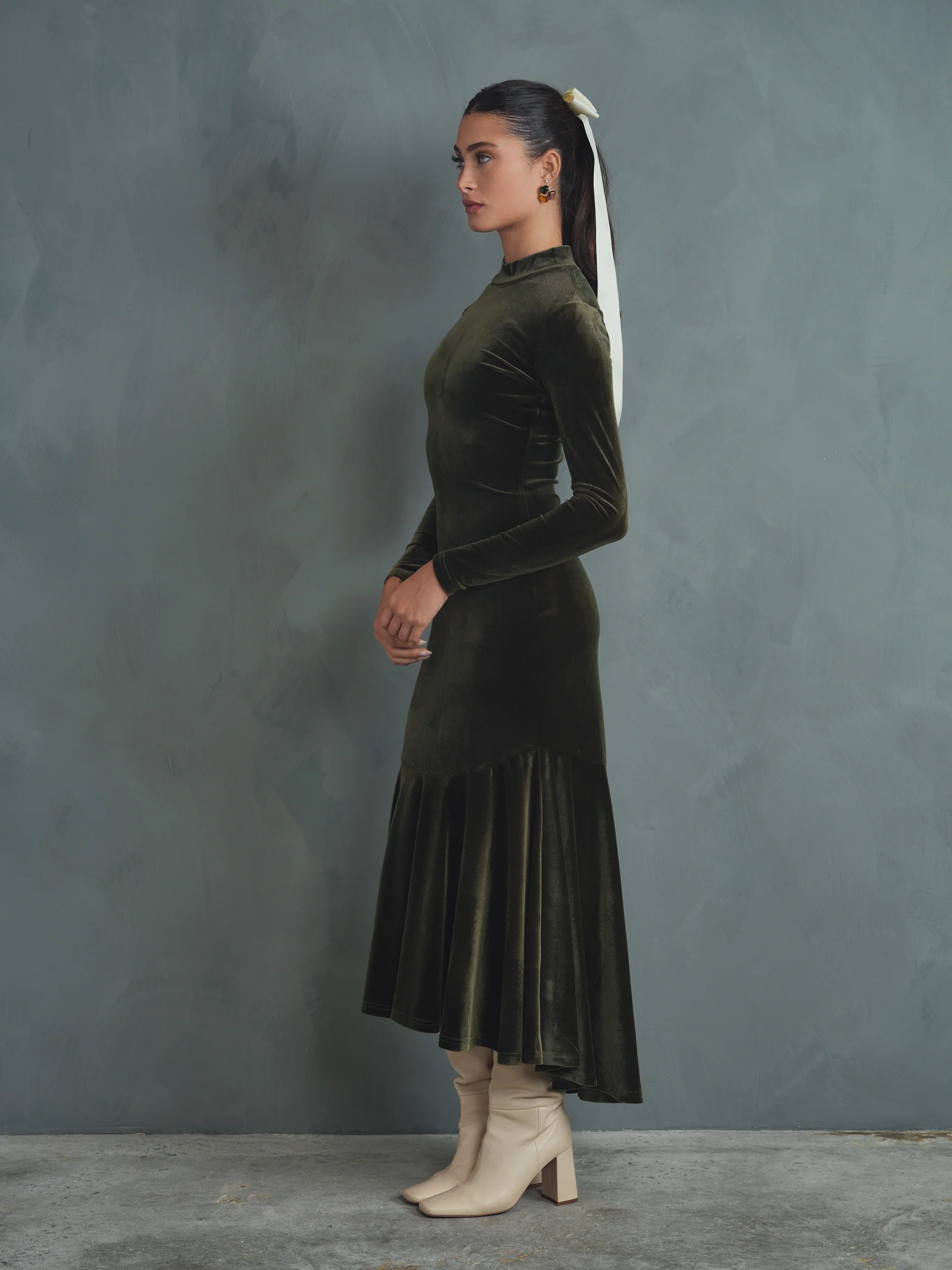 The Versailles Velour High-Low Dress - Image 8