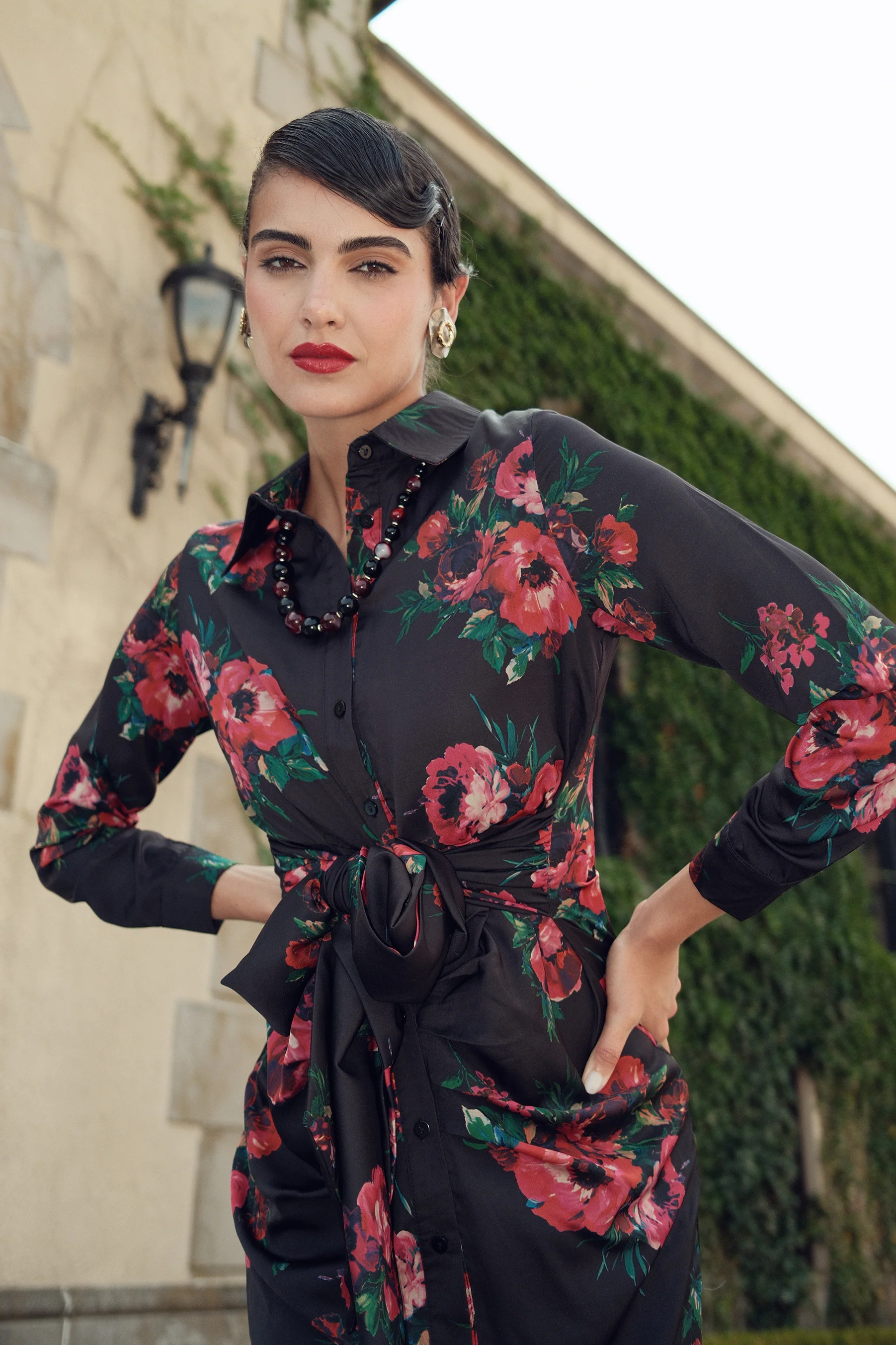 Print Tie Dress - Image 8