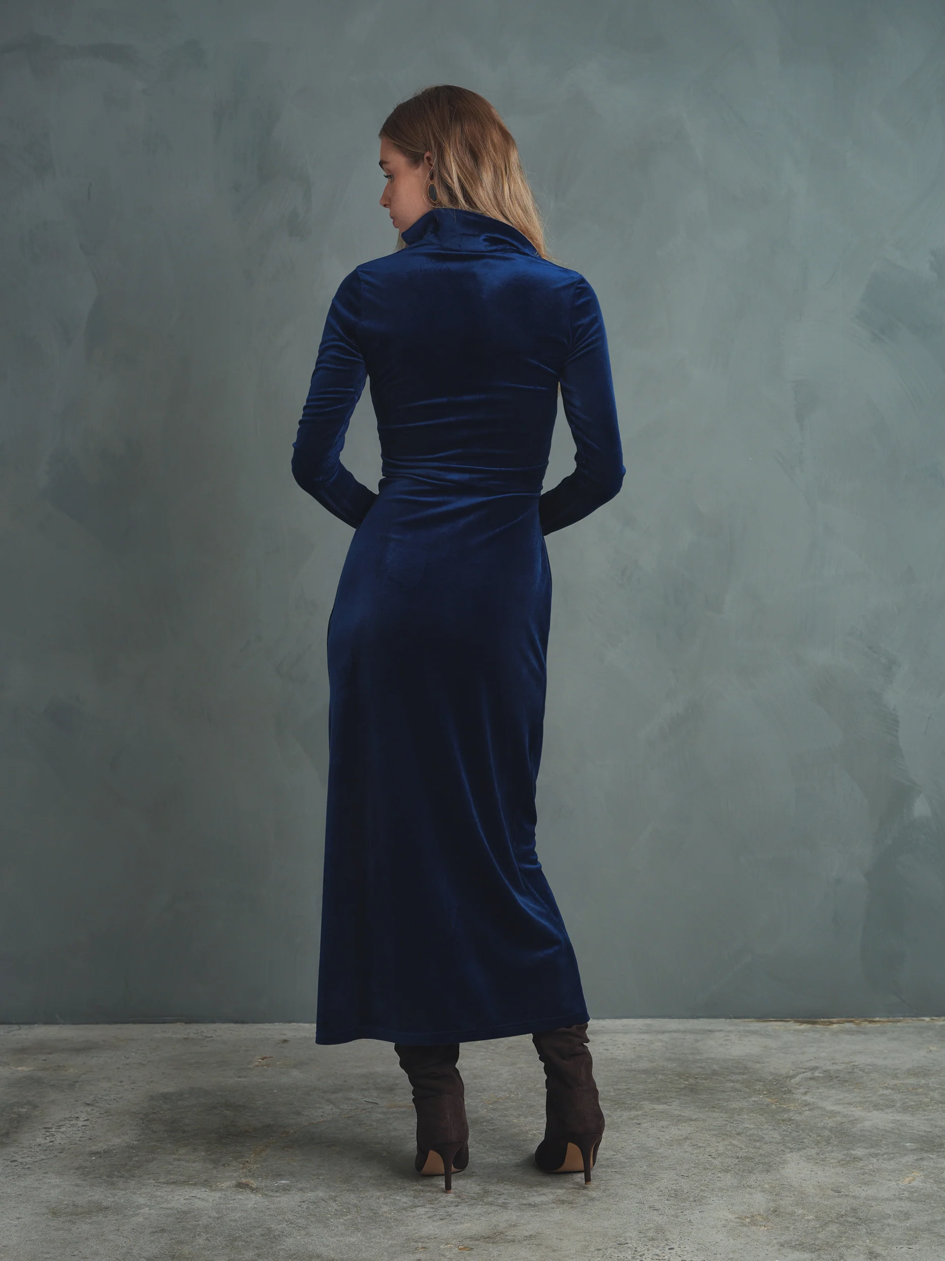 Velour Front Tie Dress - Image 6