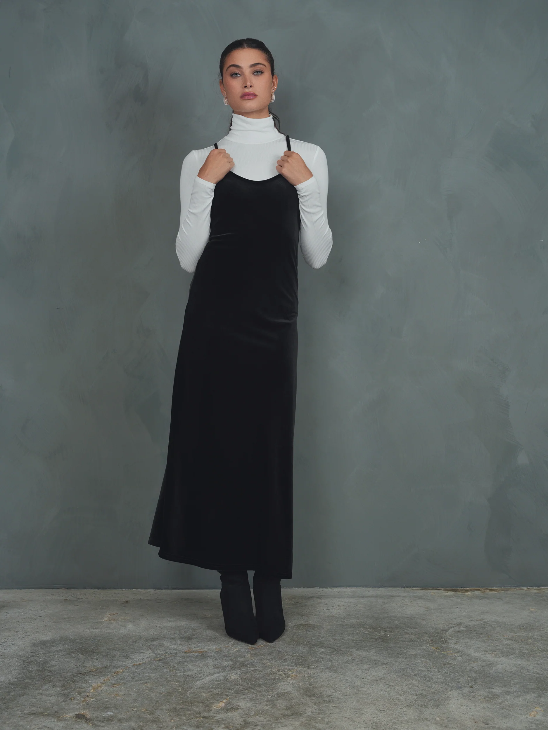 Velour Slip Dress - Image 5