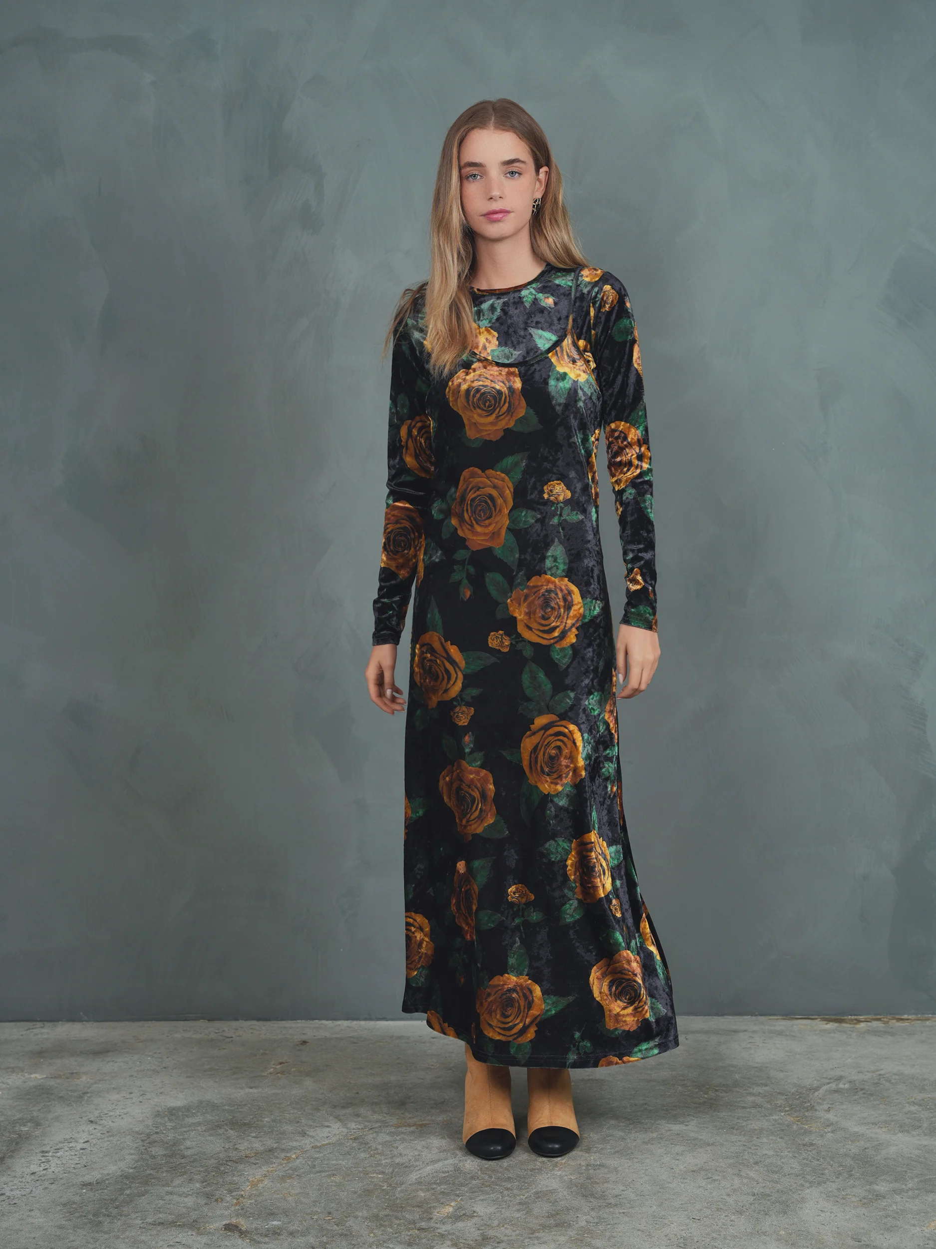 Velour Slip Dress - Image 7