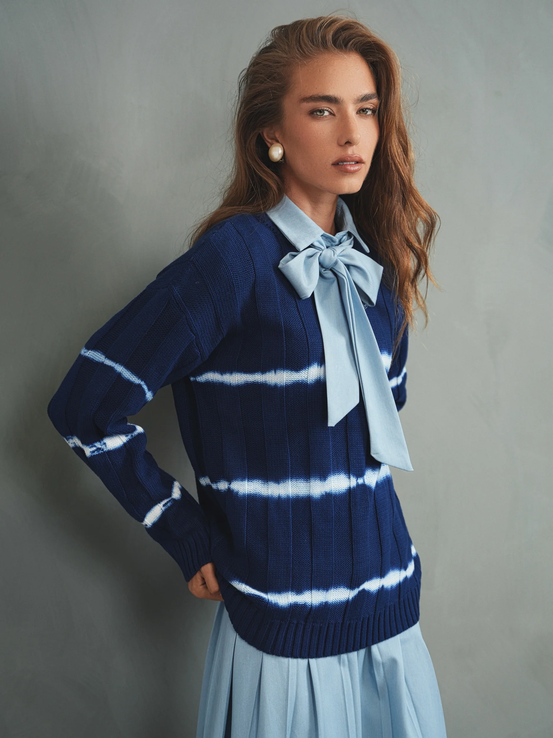 Tie-Dye Cable Knit Sweater - Image 6