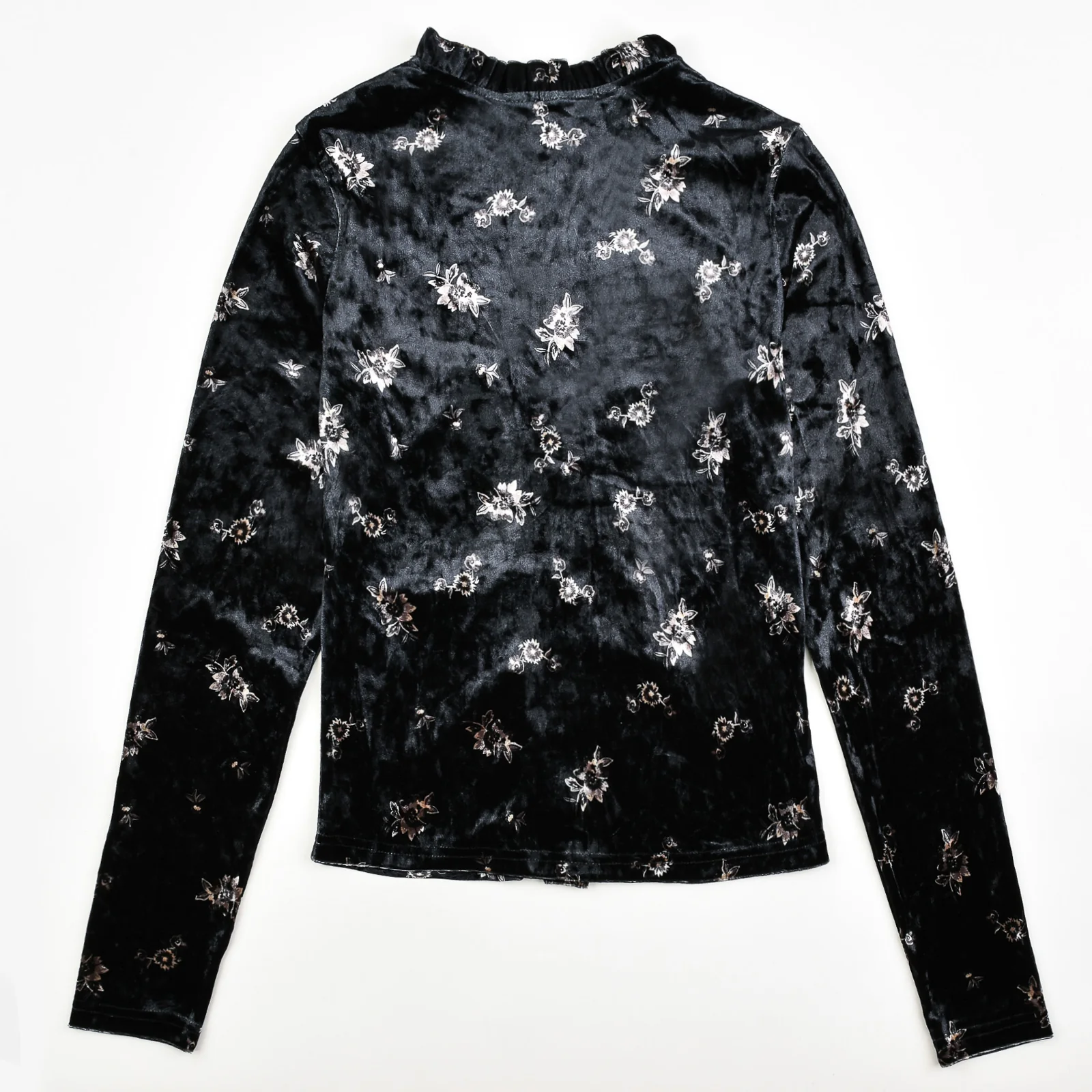 Velour Ruched Cardigan - Image 11