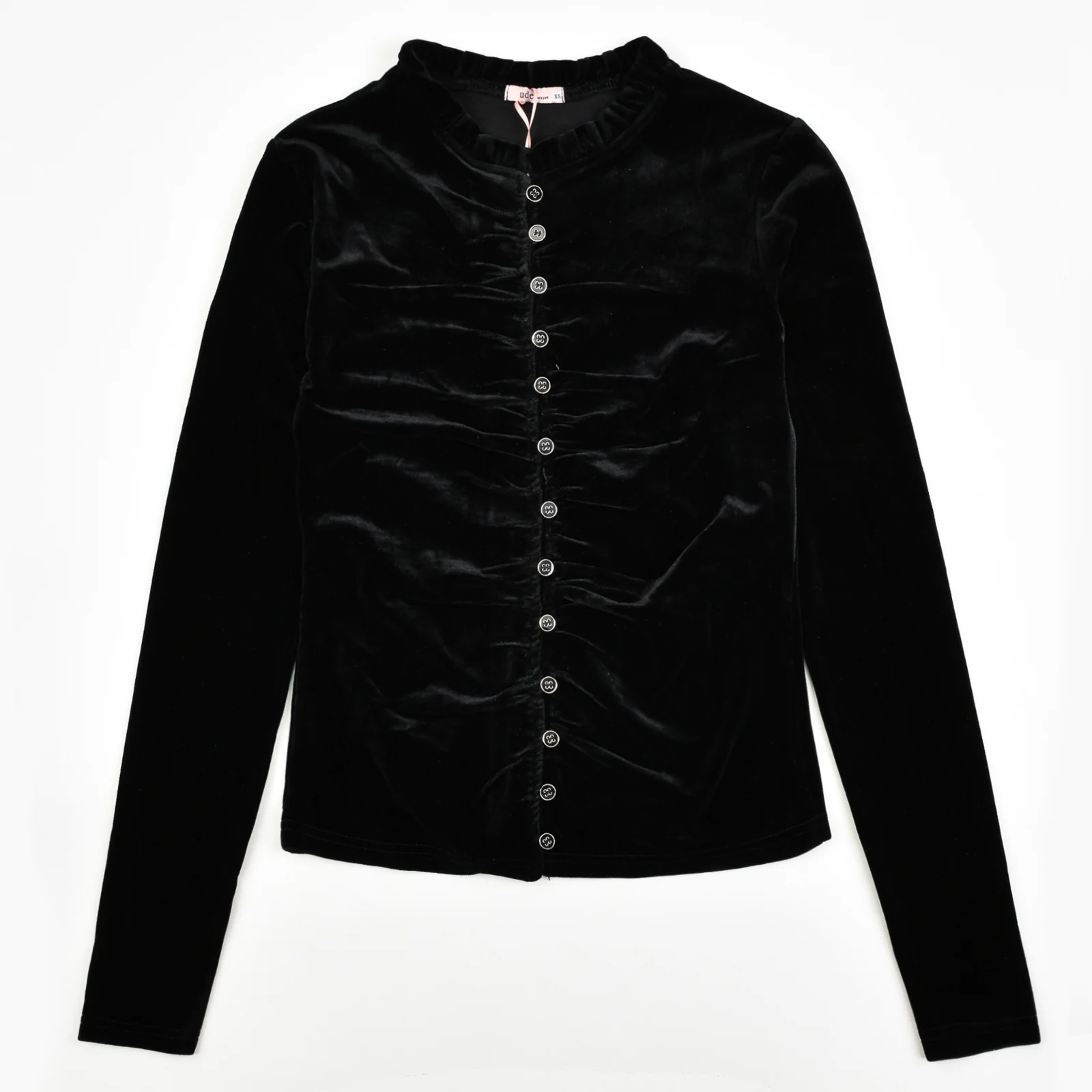 Velour Ruched Cardigan - Image 12