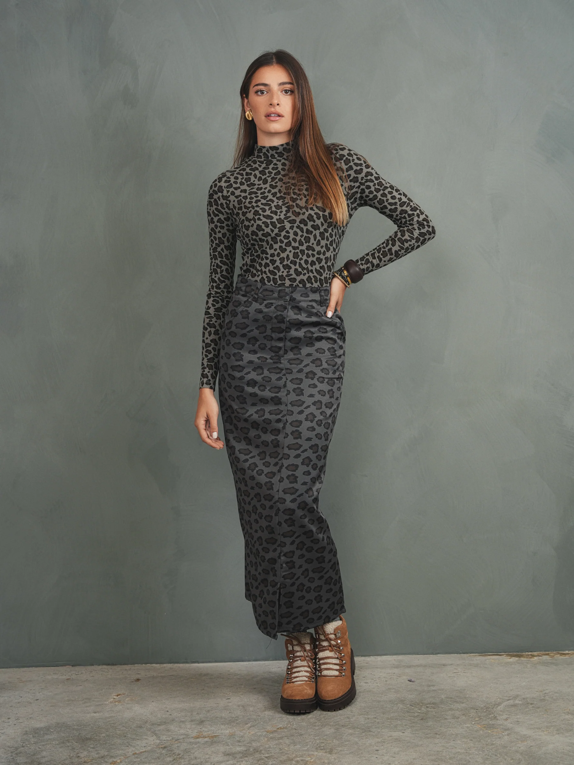 Mock Neck Print Top - Image 13