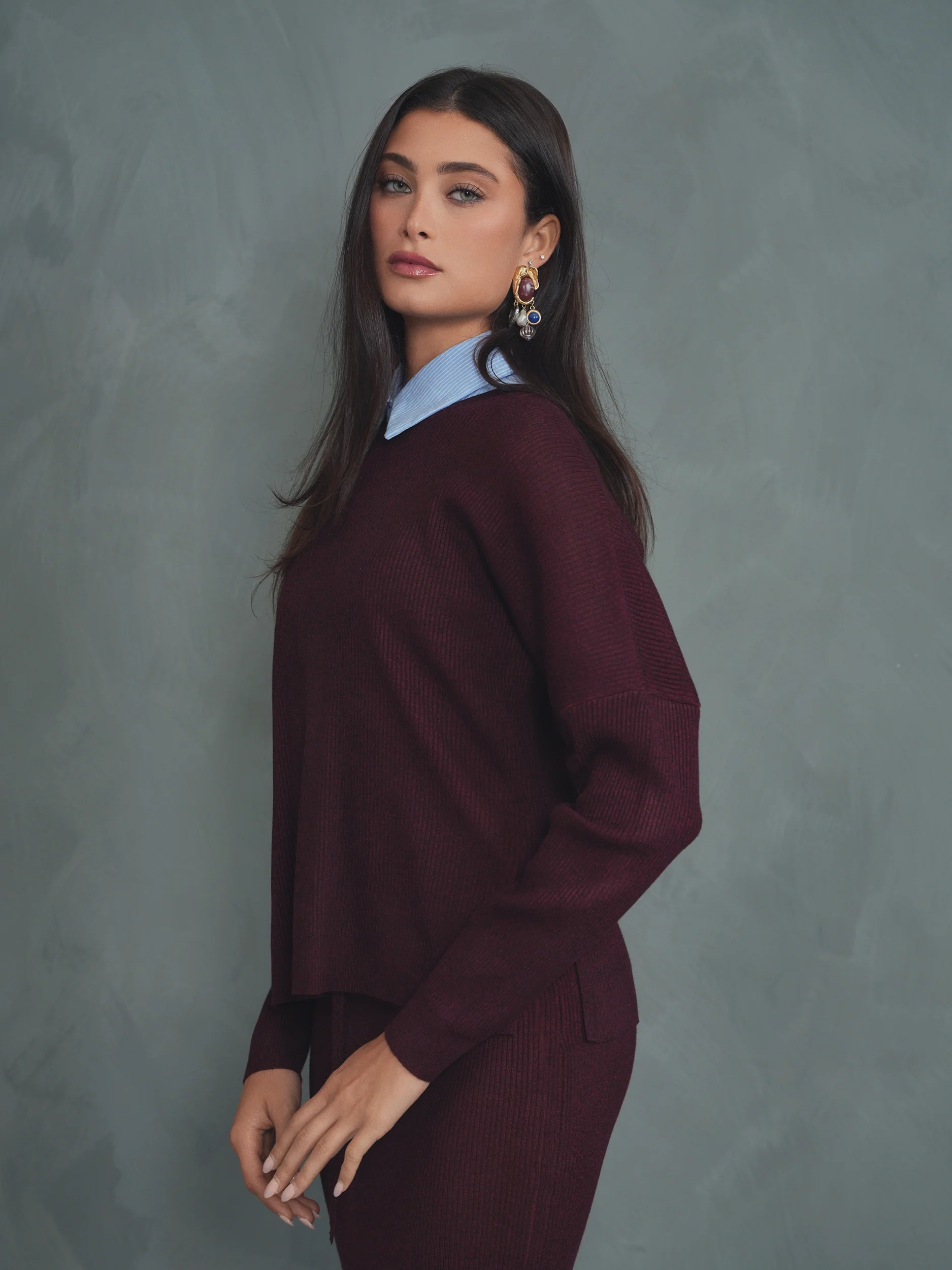Knit Rib Dolman Top - Image 10