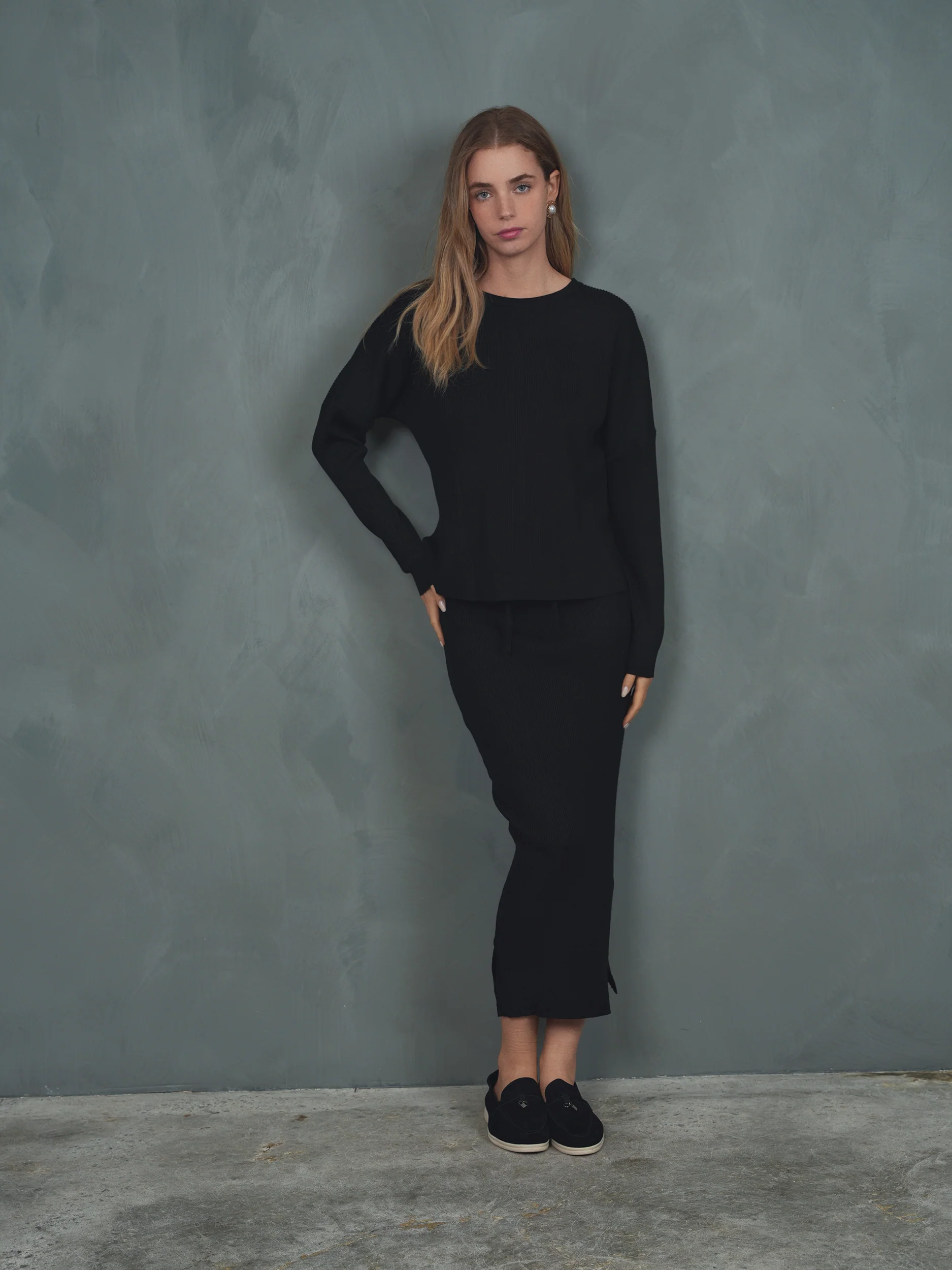 Knit Rib Dolman Top - Image 13