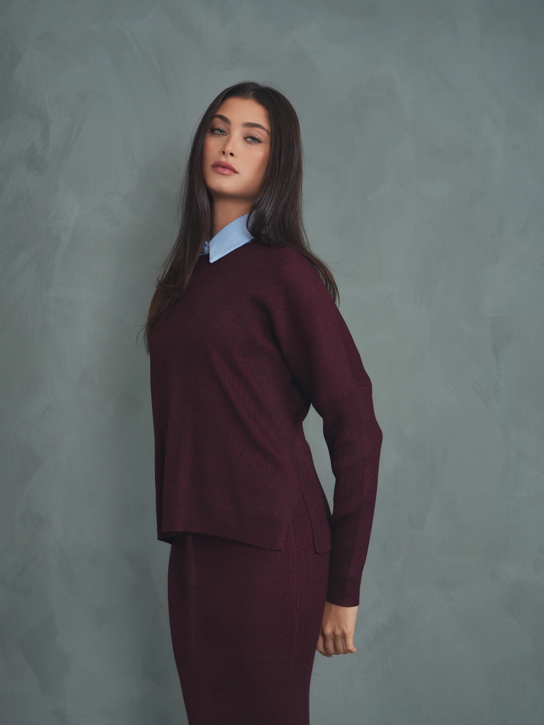 Knit Rib Dolman Top - Image 17
