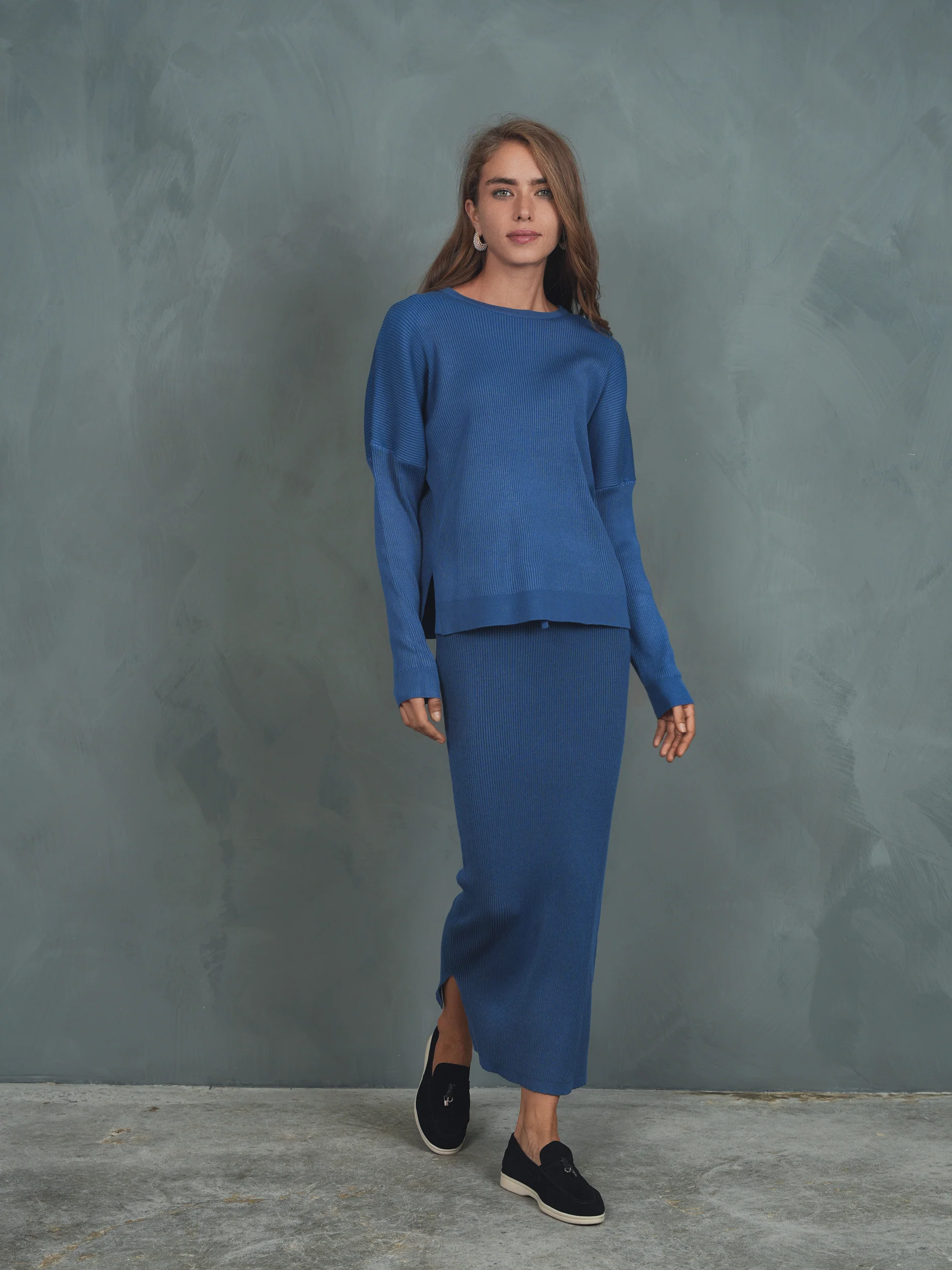 Knit Rib Dolman Top - Image 9