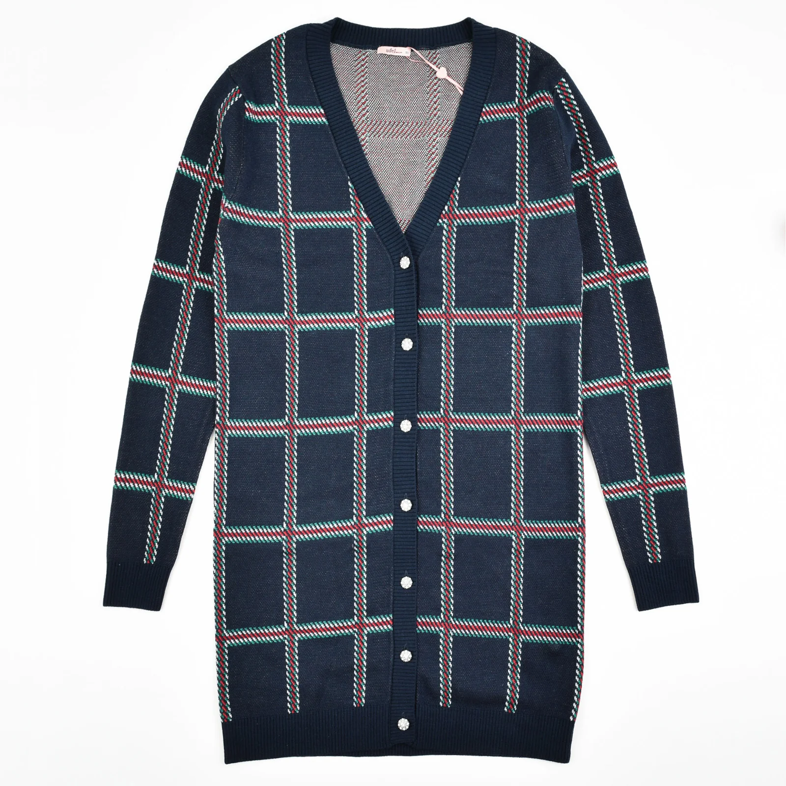 Plaid Knit Cardigan - Image 10