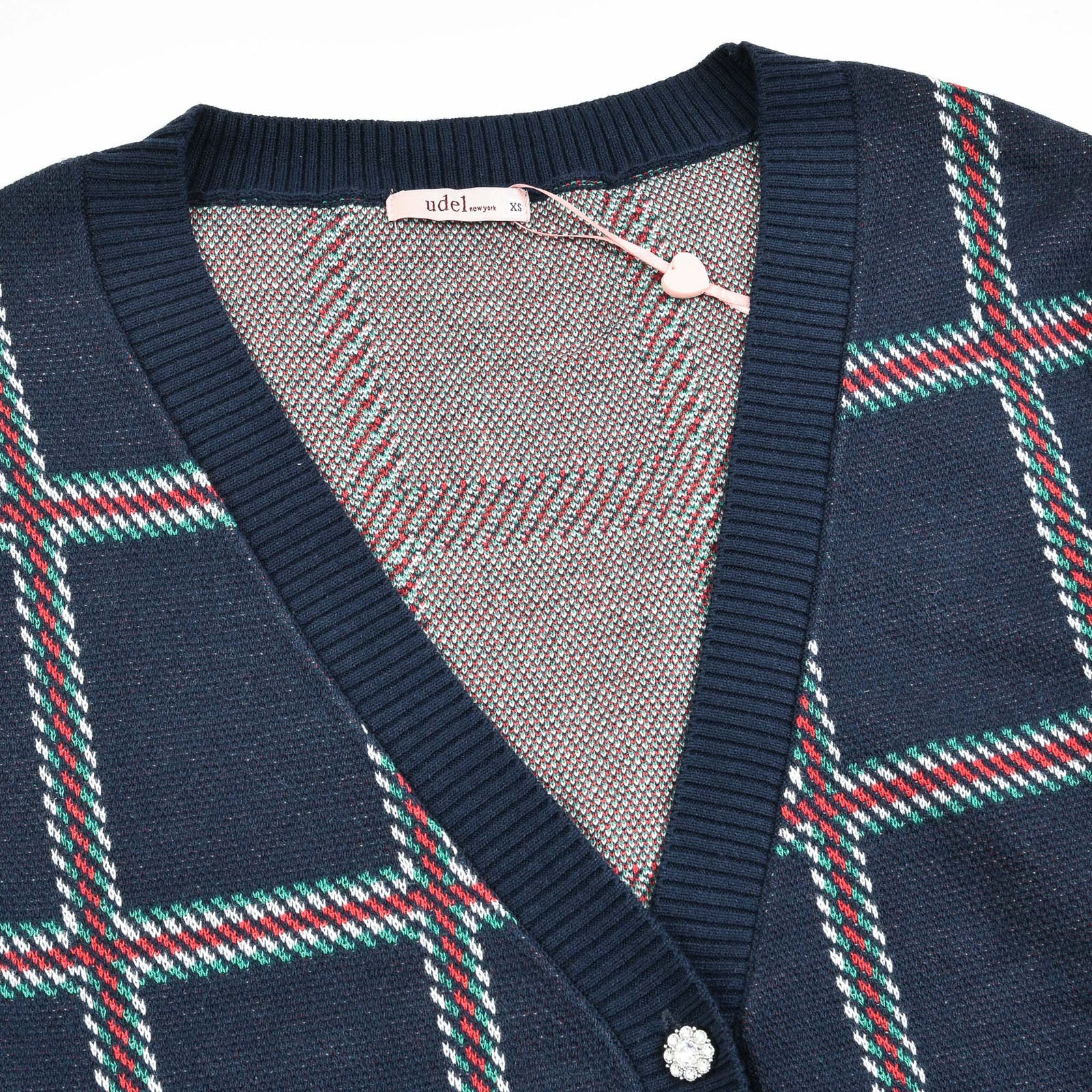 Plaid Knit Cardigan - Image 7