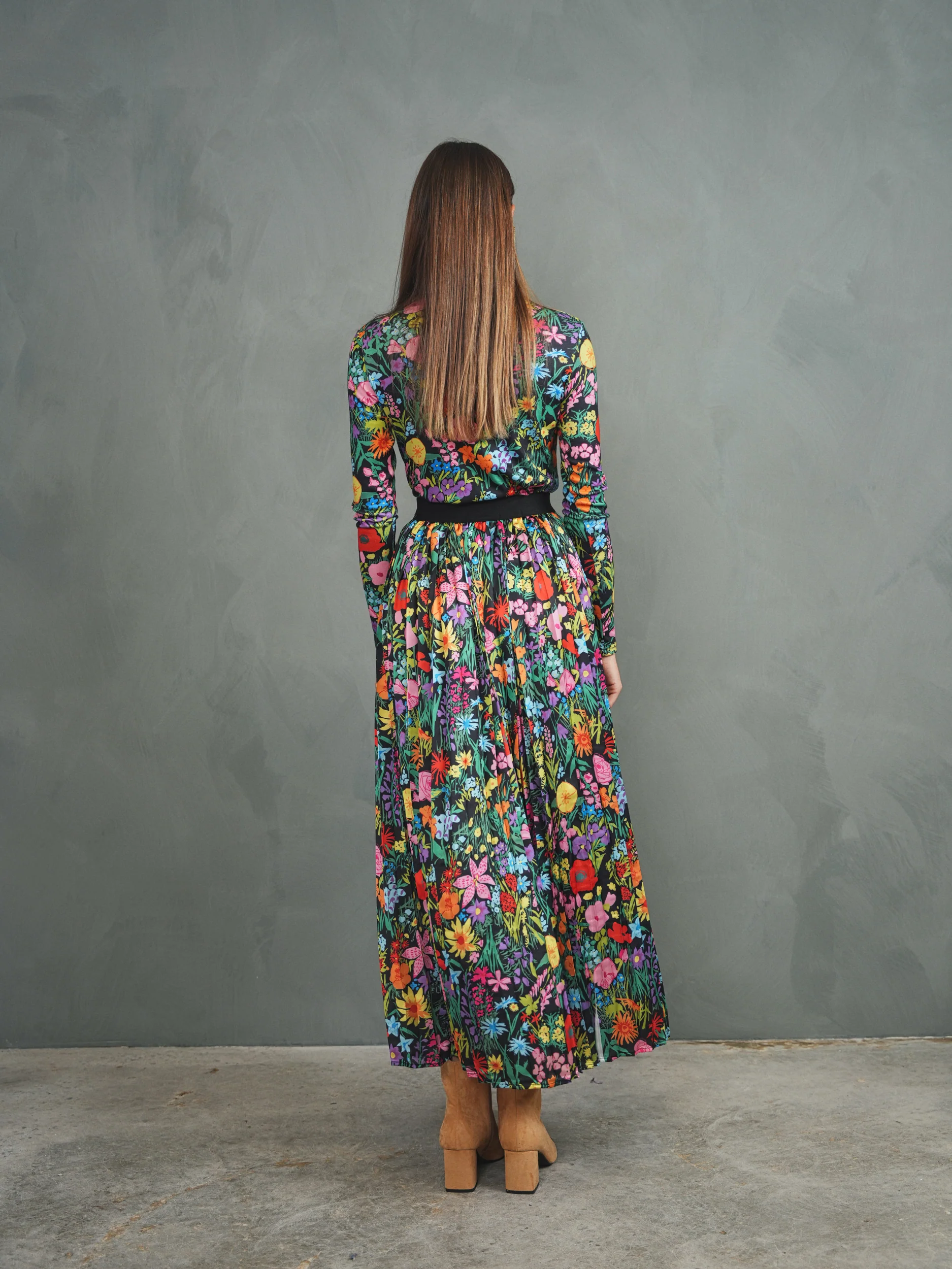 Mock Neck Print Top - Image 3