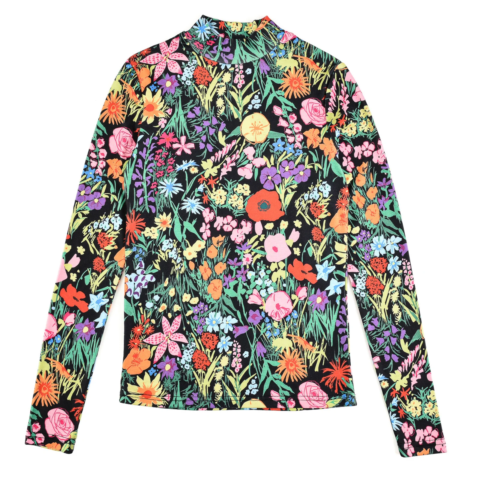 Mock Neck Print Top - Image 9