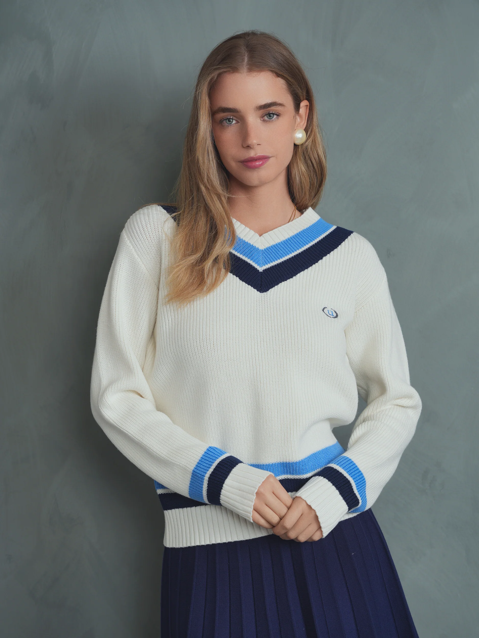 Varsity Cable Sweater - Image 8