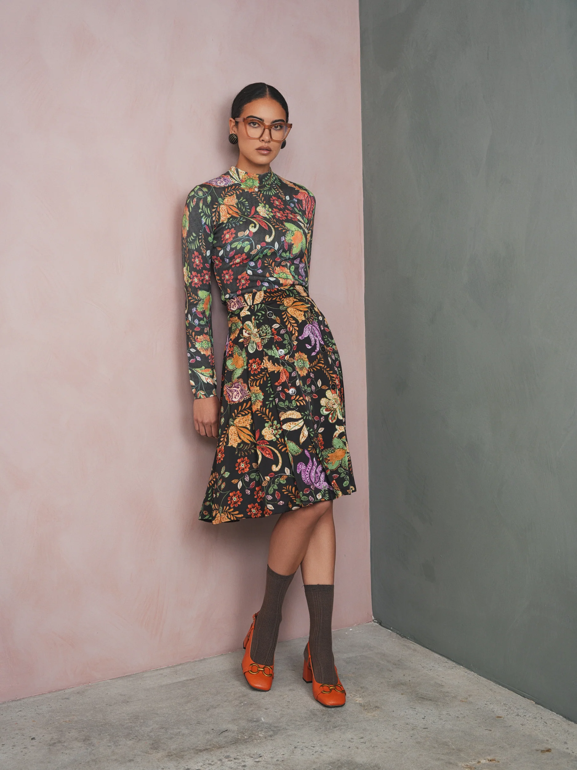 Mock Neck Print Sweater - Image 10