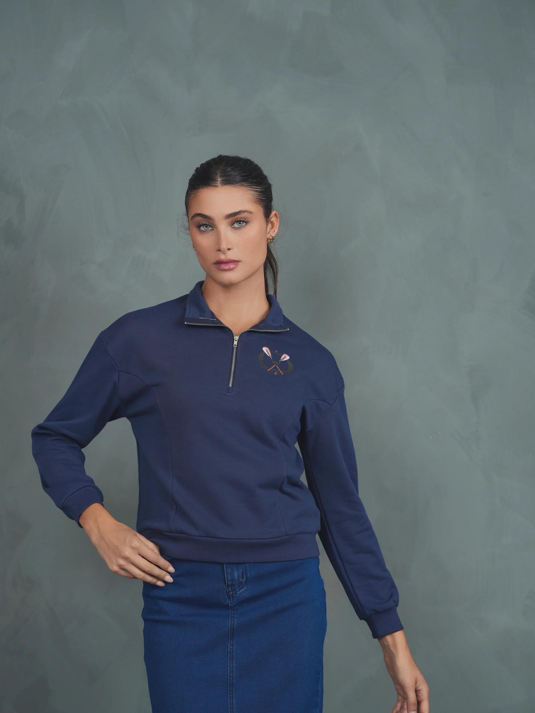 Ski Half Zipper Sweatshirt - Image 4