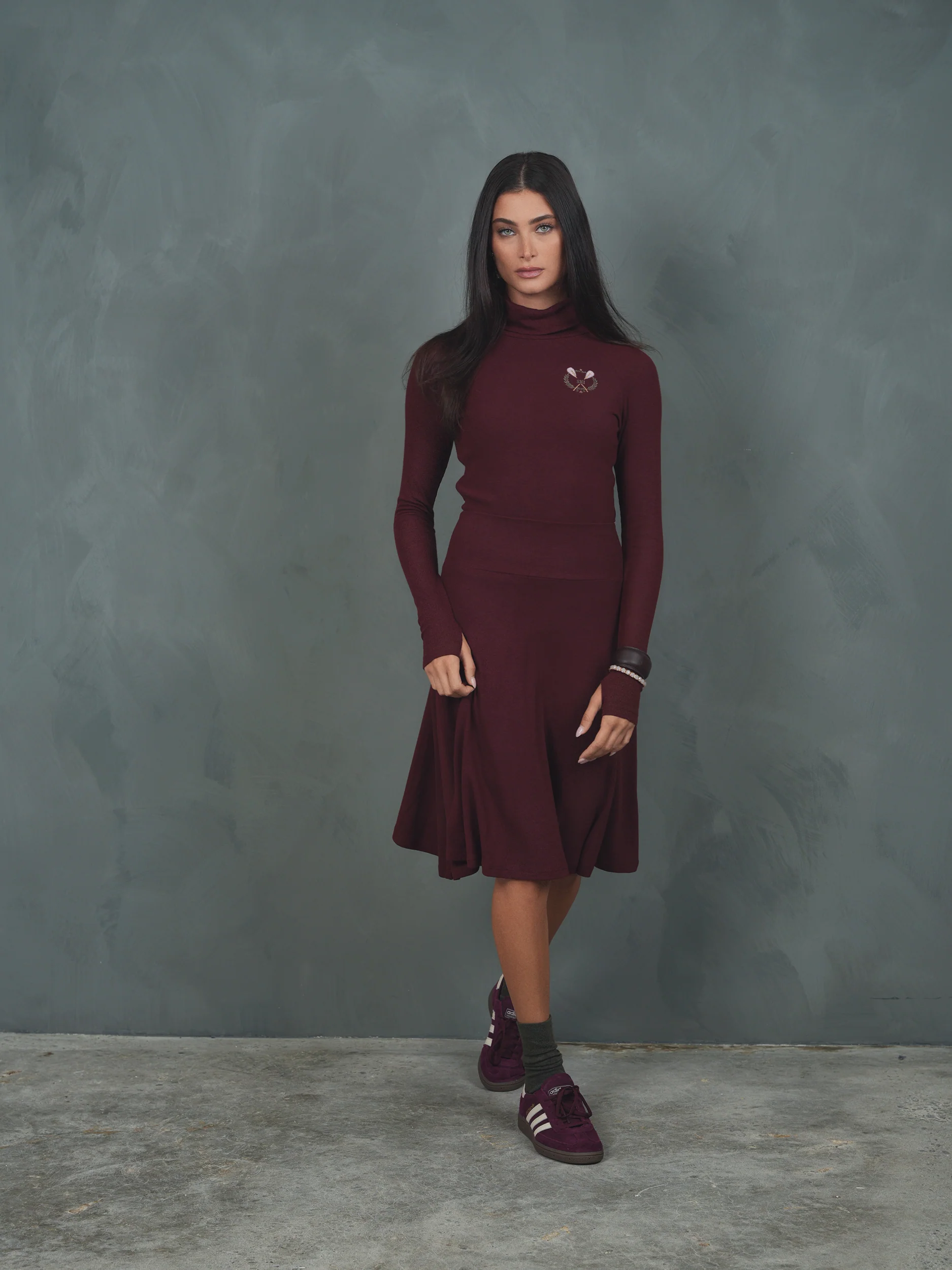 Ski Cowl Neck Rib Tee - Image 3